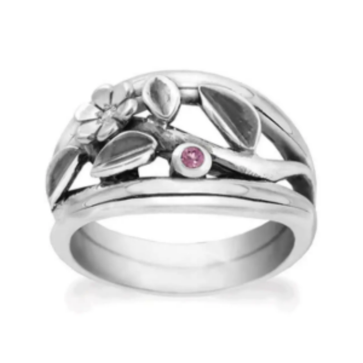 Zilveren ring met toermalijn