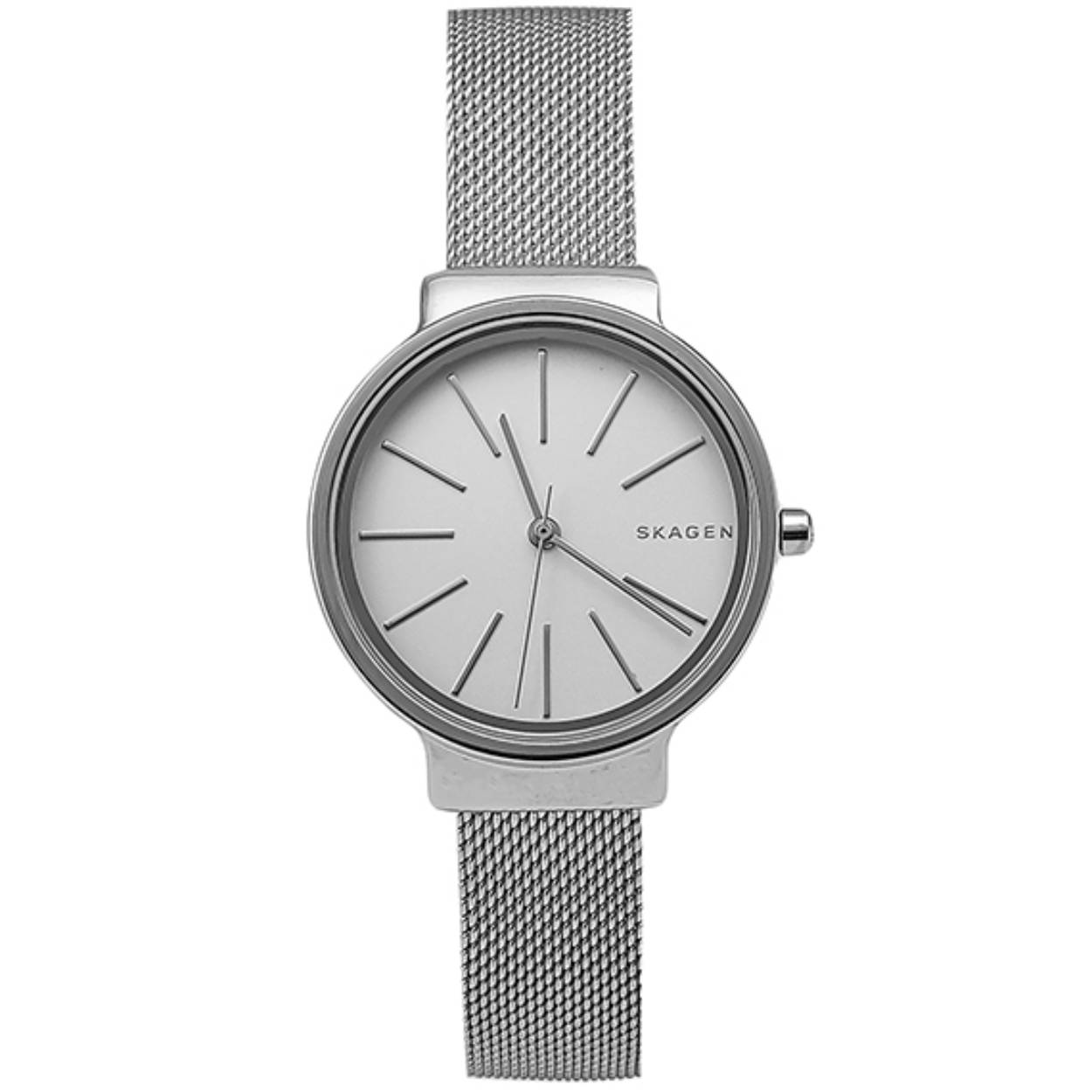 Dameshorloge van het merk Skagen model SKW2478. Dit horloge heeft een ronde zilveren kast. Het glas is van mineraal. De diameter van de kast is 30mm. Het horloge heeft een analoge display. De wijzerplaat is zilver van kleur. De kast is van roestvrij staal en de band is van staal. Het horloge is waterbestendig tot 5ATM.