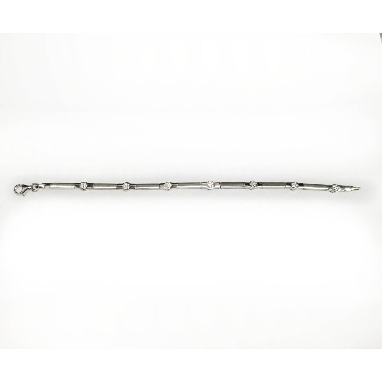 zilveren armband met zirkonia mat/polo