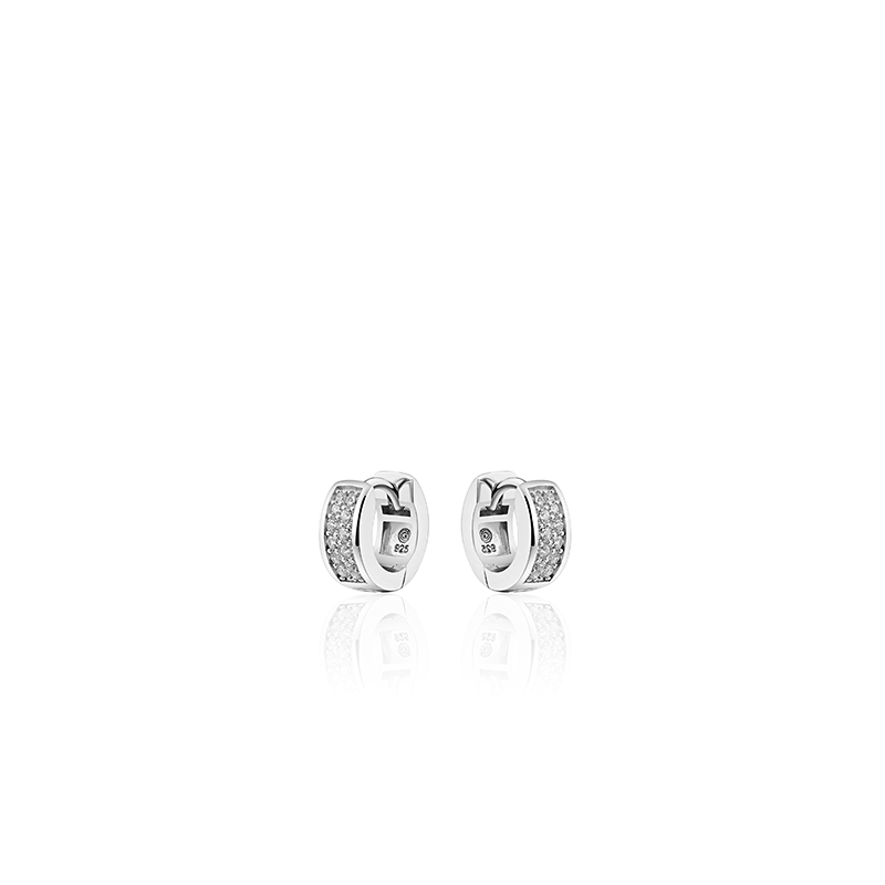per paar | zirkonia | 925 zilver gerhodineerd