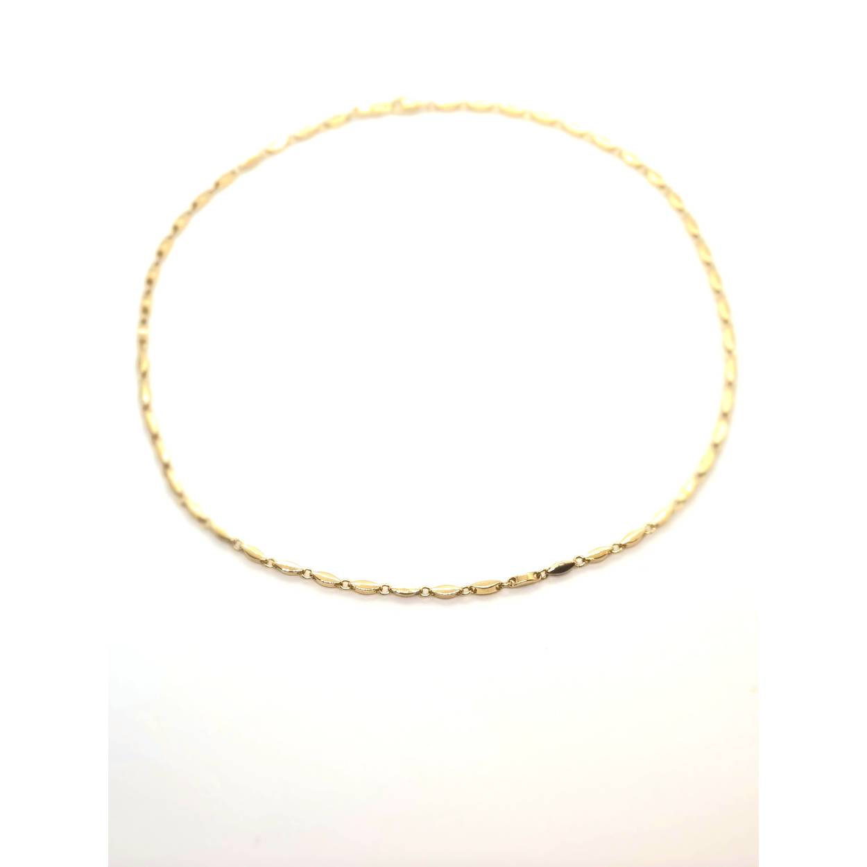 Gouden collier fantasie ruitje 2,5mm 45cm