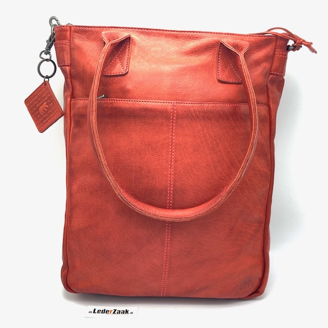 Shopper welke ook te gebruiken is als laptop tas.				Achterzijde rits, voorzijde rits, bovenkant rits.Binnenkant is voorzien van beschermd laptopvak en een afsluitbaar ritsvak					
Lange draagriem is afneembaar. 
Afmeting 40 x 30 x 10cm