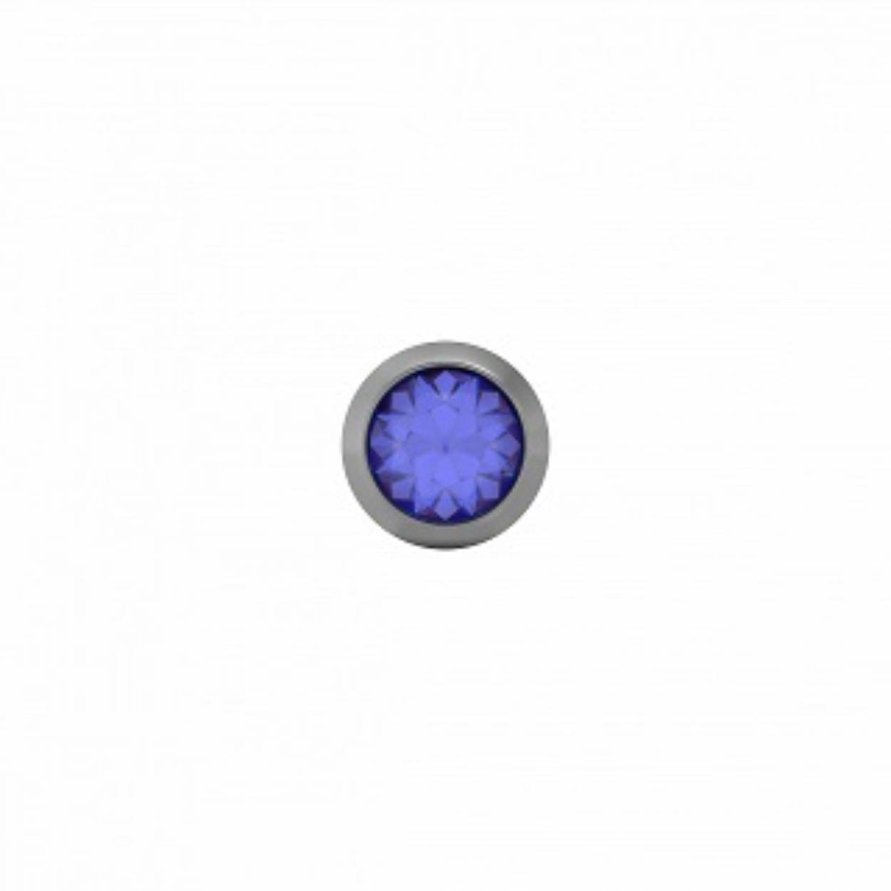 Studex 511, Ronde zetting, Blauw kristal, Titanium, 3 mm