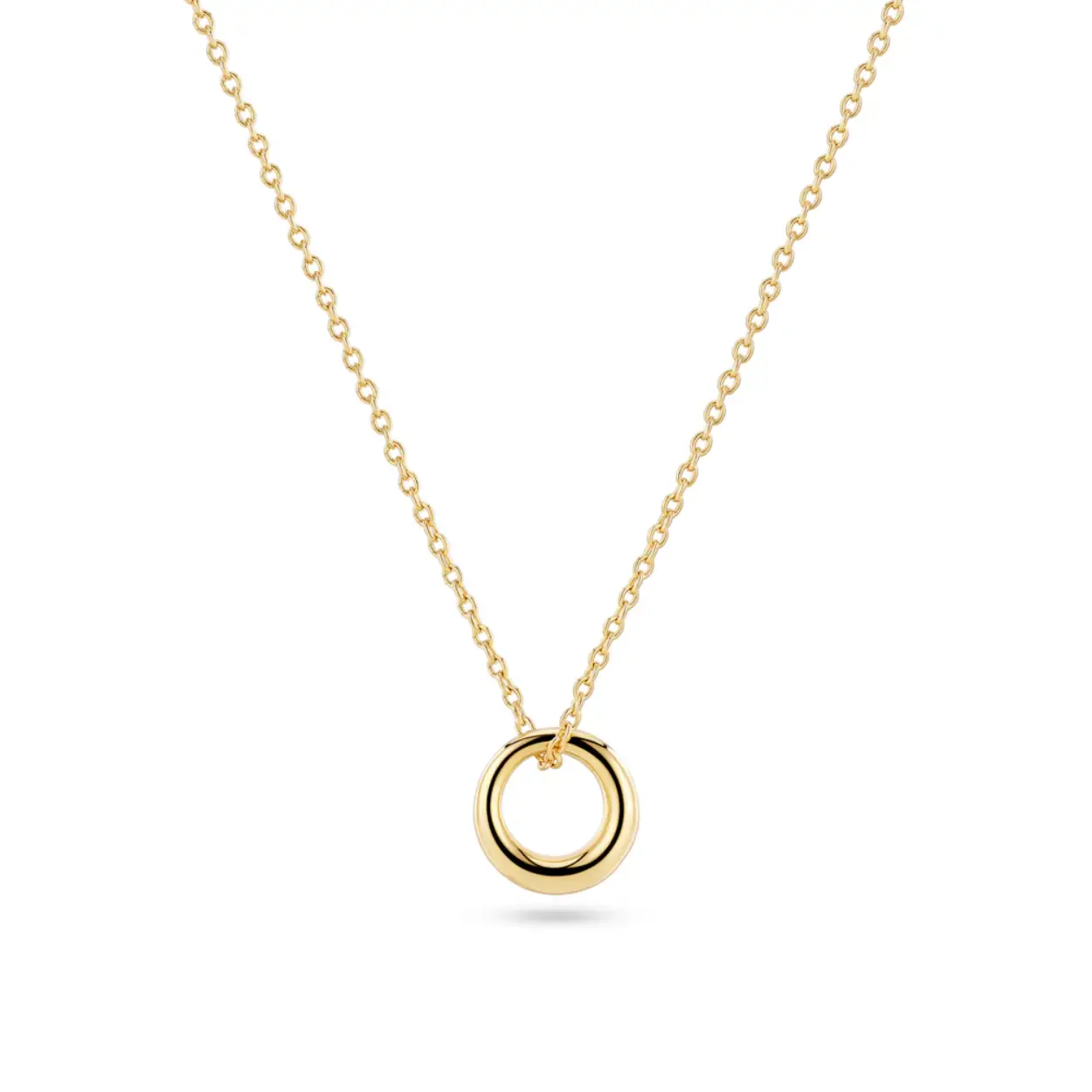 NECKLACE SELENE 18K GOLD PLATED, WITH A POLISHED SURFACE.