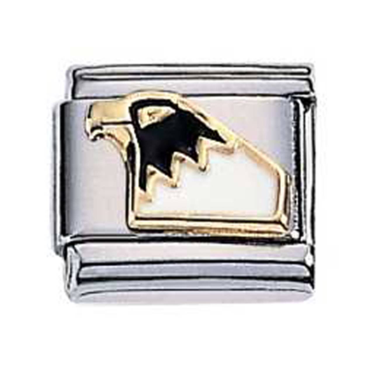 Zoppini edelstaal Zoppini - 9mm - dieren Arend zwart wit 302.128