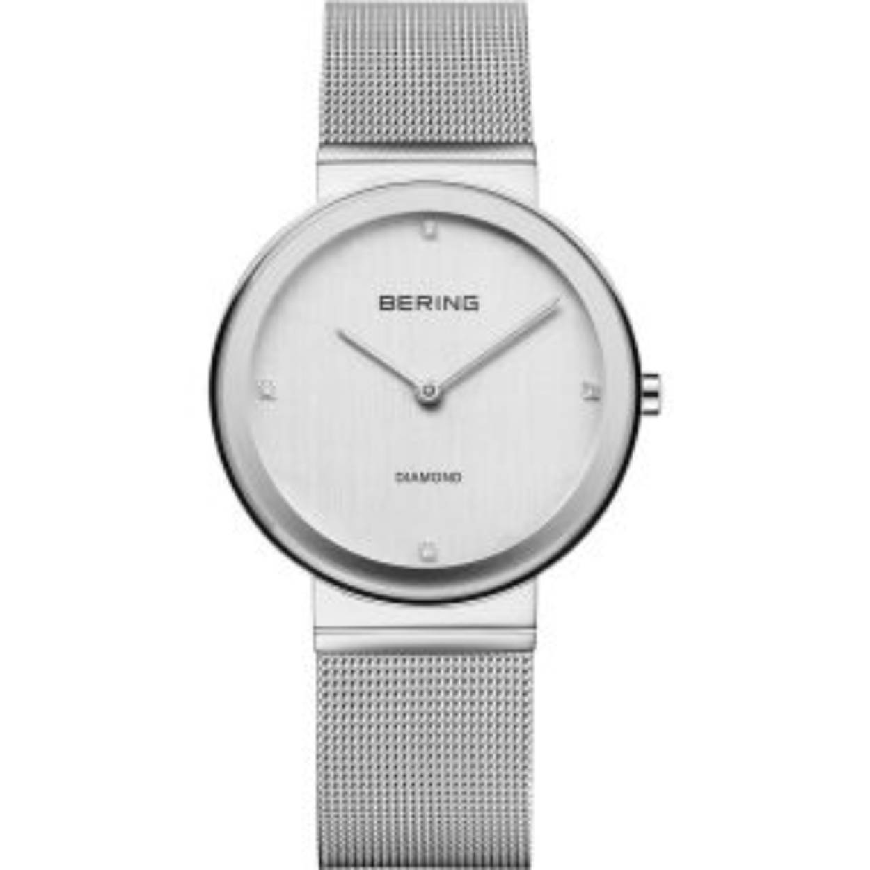 Stalen Bering horloge met milanese band