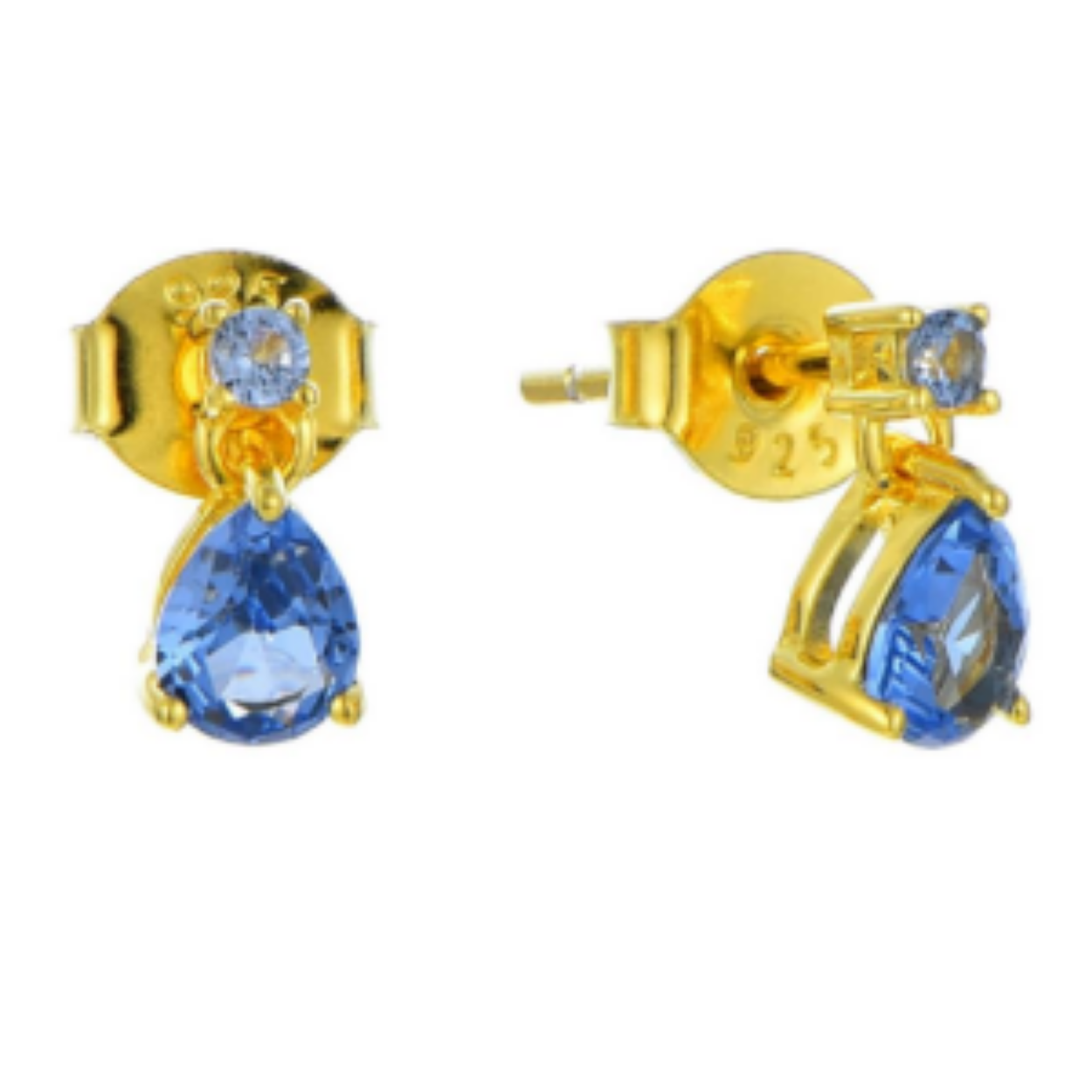 MY iMenso ODM "Milla Aquamarine" earrings (925/0,5Mgold-plated)