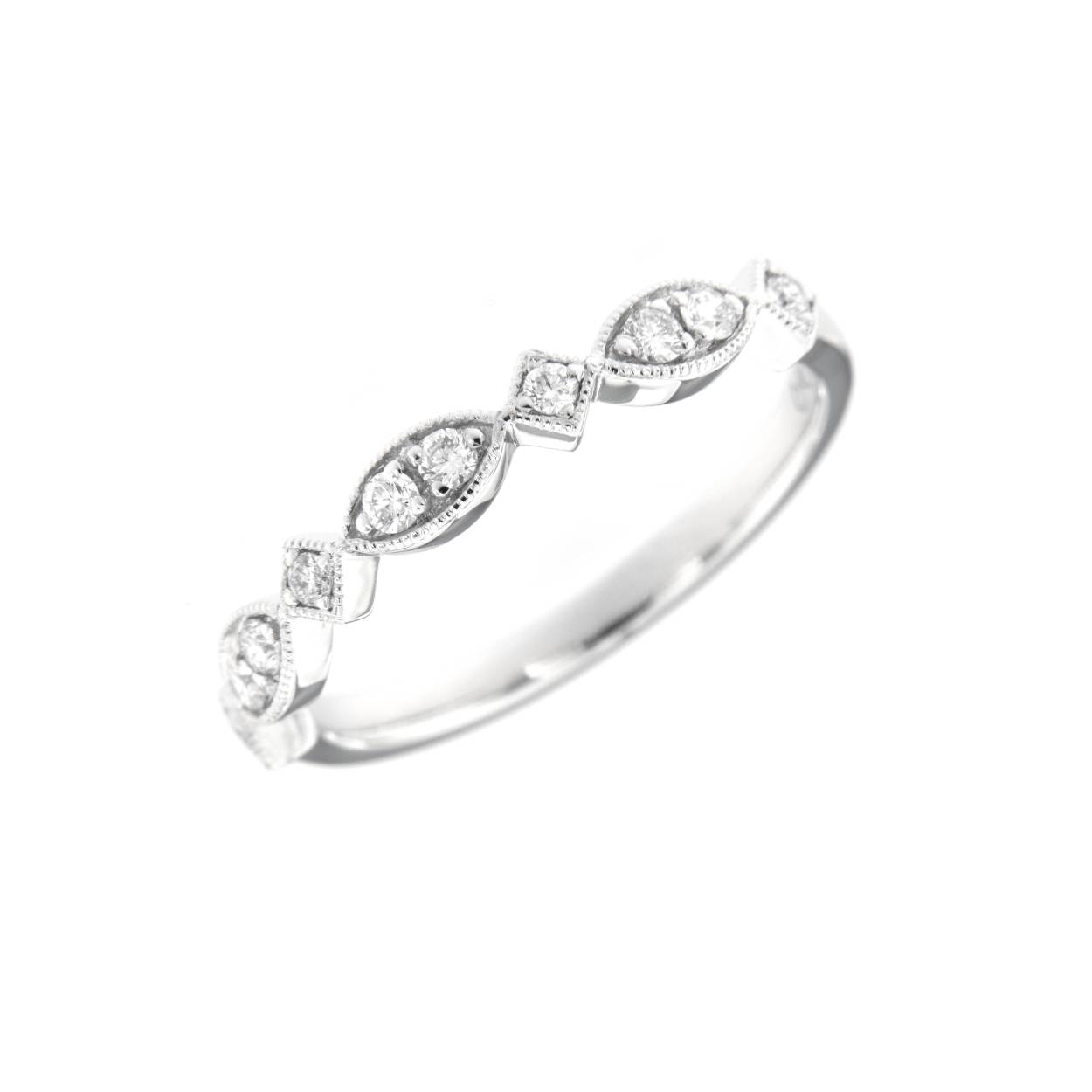 18 karaat wit goud met 0.19ct briljant