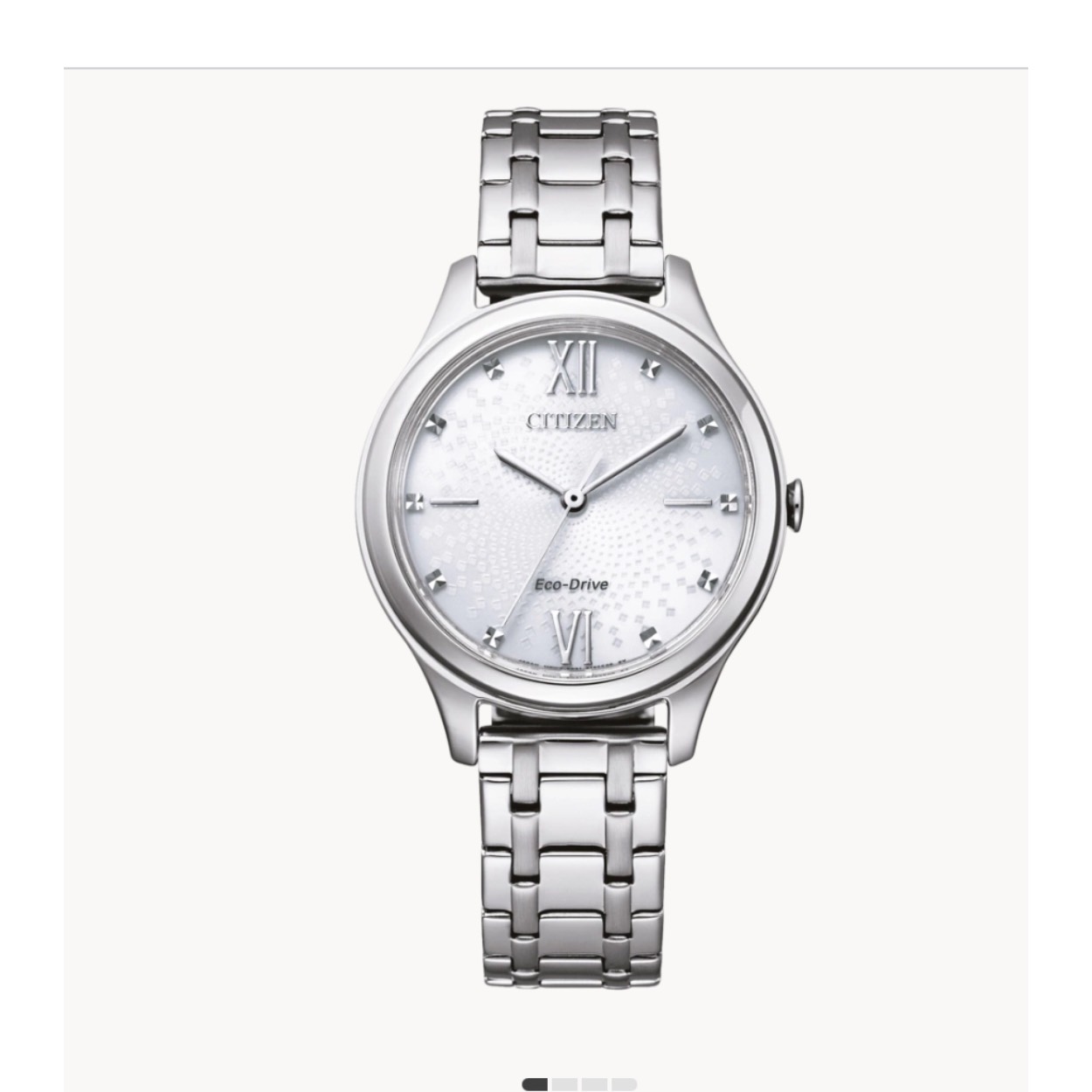 Dit eco-drive horloge van het merk Citizen is een prachtig horloge. Het horloge heeft een kast gemaakt van staal en een zilverkleurige band gemaakt van staal. Met de functie: 180 Gangreserve