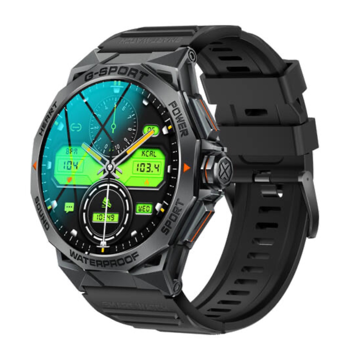 SMARTY2.0 SW075A Smartwatch Siliconen 46mm
Dit Smarty Smartwatch horloge met nr: SW075A is een stap in de toekomst. Door zijn Amoled scherm is het beeld vele malen scherper en intenser. De zwarte kast is gemaakt van zinklegering/alluminium met een gehard glas. Aan de kast zit een zwarte siliconen band met een gespsluiting. Het ronde horloge heeft een doorsnee van 46mm en is spatwaterdicht. Deze smartwatch is sportief, stijlvol, maar zeker gebruiksvriendelijk. Om door apps, berichten en tekst te bladeren hoeft je alleen maar op het glas te tikken of de knop te gebruiken.

Merk:
SMARTY2.0
Smartwatches verbinden je met de wereld. 
SMARTY2.0 biedt een brede keuze aan vormen en functionaliteiten. Een ronde of rechthoekige smartwatch? Eentje voor de smalle pols? Een ladies watch of een kids watch?  SMARTY2.0 heeft het allemaal.
De keuze qua functionaliteiten is onuitputtelijk: bluetooth bellen, stappenteller, hartslag- en bloeddrukmeter,  meerdere verschillende sporttrackers, menstruatie en ovulatie herinneringen, ingebouwde GPS, vind mijn smartphone en heel veel meer. Maak je eigen keuze.
Iedere SMARTY werkt zowel met iOS als met Android en is moeiteloos via een QR-code te koppelen met iedere mobiele telefoon. Misschien wel dé makkelijkste smartwatch voor iedereen.
SMARTY2.0 staat voor hoge kwaliteit in een betaalbaar prijssegment: € 79 - € 199.

Highlights:
- Geschikt voor Android en iOS  
- De Smartwatch heeft Bluetooth call 
- Hoge batterij efficientie
- 24 uur hartritme meting
- Bevat smart music
- Door de verschillende meters en tellers is het mogelijk om onder andere de hartslag, stappen, snelheid, slaap, luchtdruk, stress, hoogte- en diepte te meten
- D.m.v. de ingebouwde GPS, is het mogelijk om offline te navigeren en achteraf je route terug te kijken (zonder dat de telefoon in de buurt is)
- Stof,- Waterdichtheid: IP68