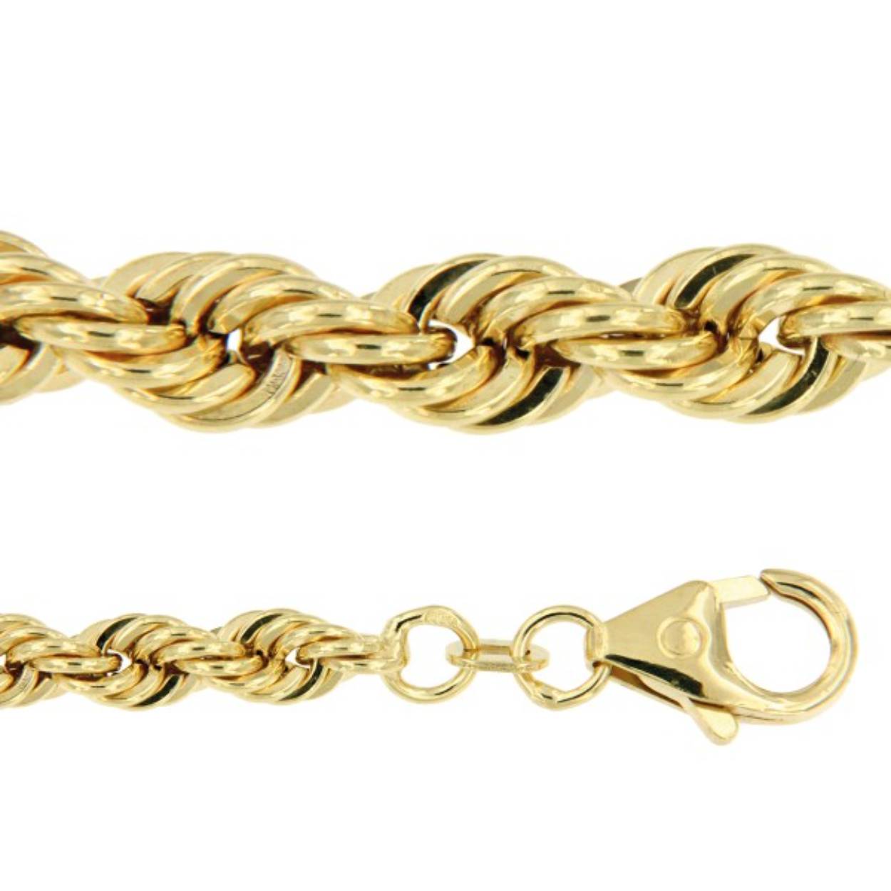 Gouden armband koord hol 4.5mm 19cm