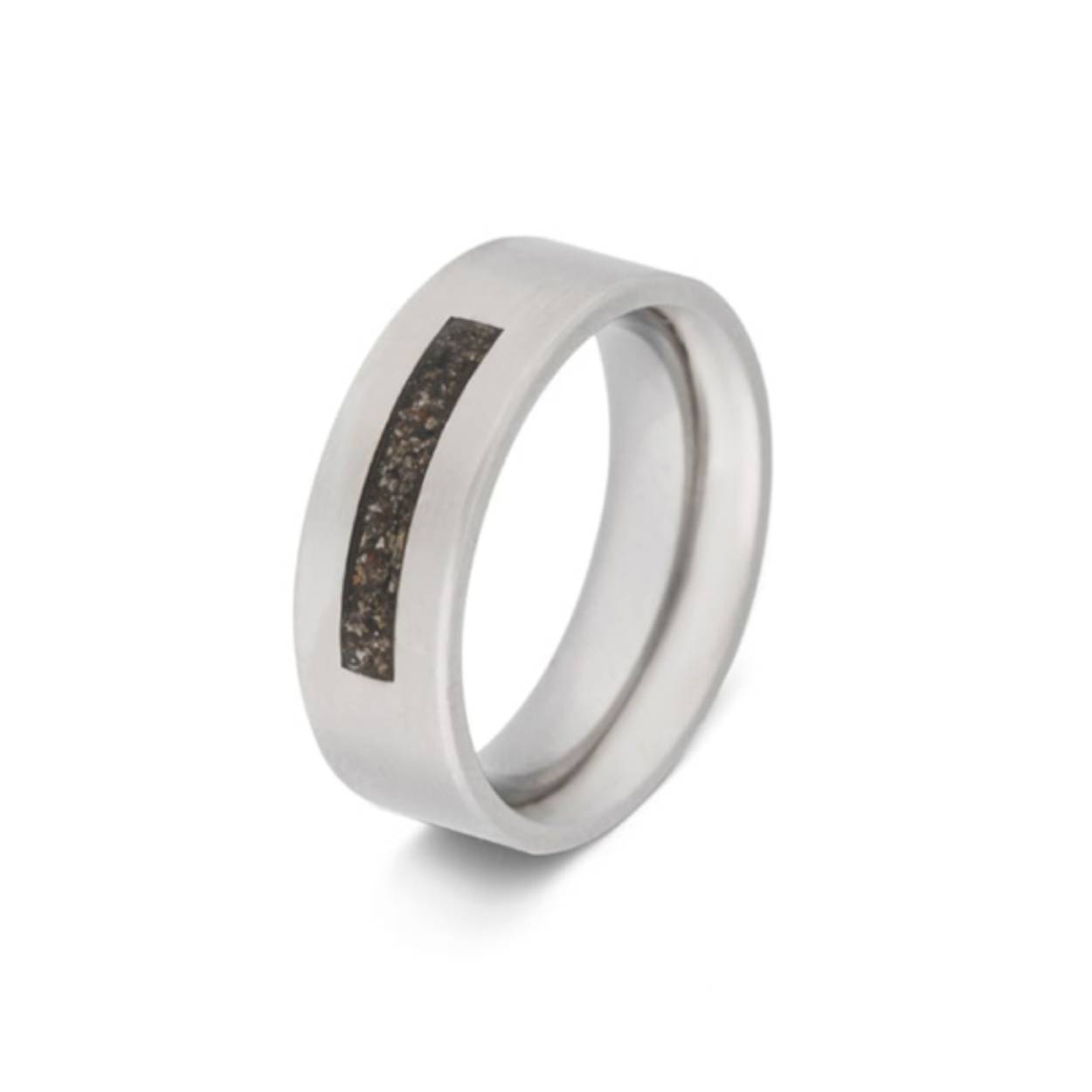 stalen ring voor zowel een dame als heer. Deze ring kan gevuld worden met diverse kleuren hars.
