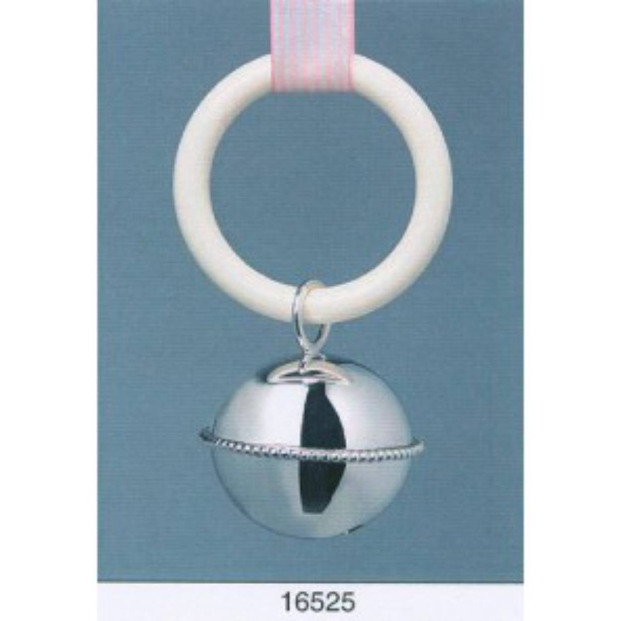 Verzilverde Rammelaar Bal WG-16525