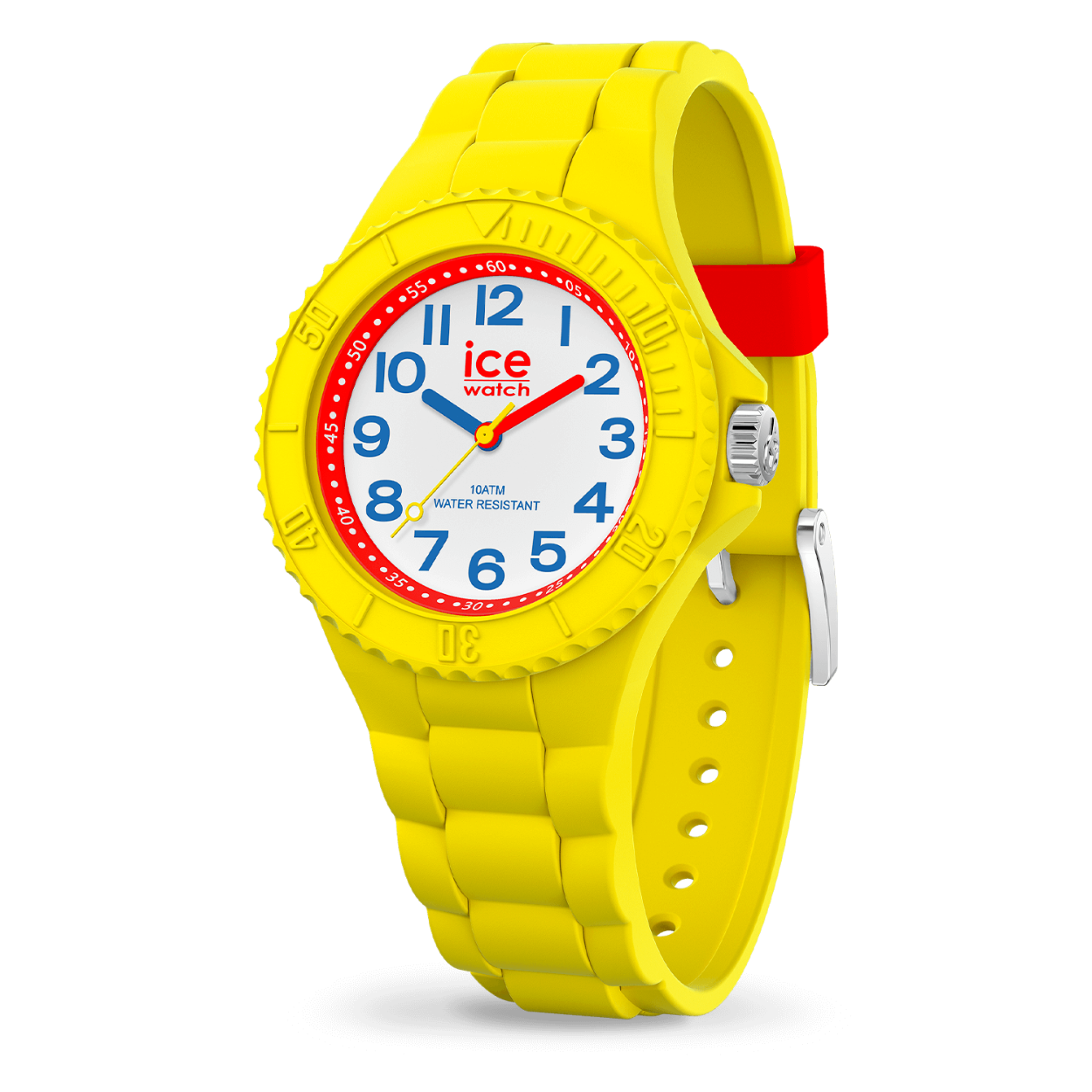 De ICE hero yellow spy is ideaal om de tijd te leren lezen en tovert een glimlach op alle kleine kampioenen! Dit kleine gele silicone horloge met rode touch is trendy, kleurrijk en gemakkelijk leesbaar dankzij de grote cijfers! Zijn pluspuntje? Een helder rood silicone bandje, voor nóg meer stijl en comfort rond je pols. Met dit leuke en assertieve horloge om de pols ontpopt je kleine zich tot het coolste kind op de speelplaats.