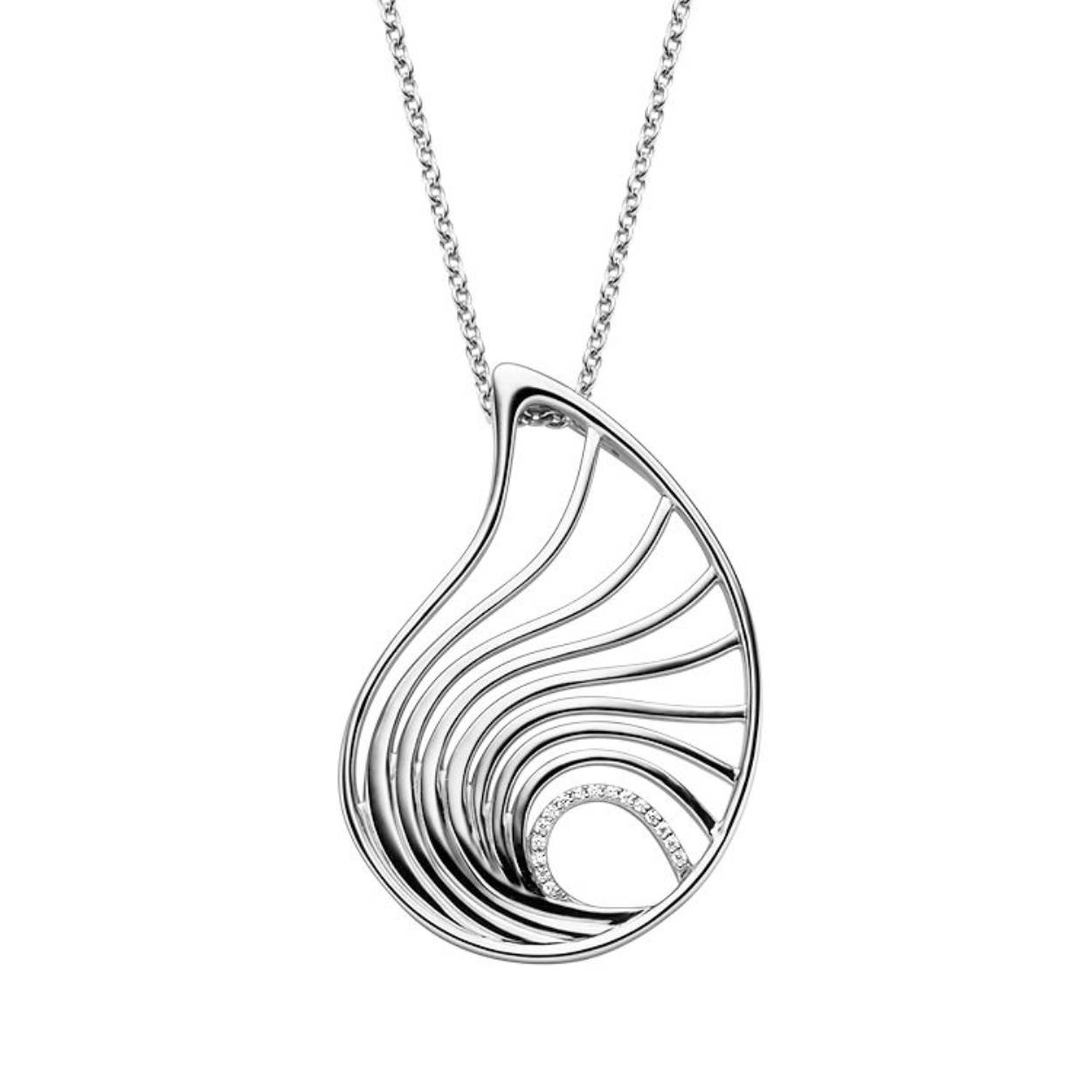 Prachtige zilveren collier van Viventy met zirkonia.