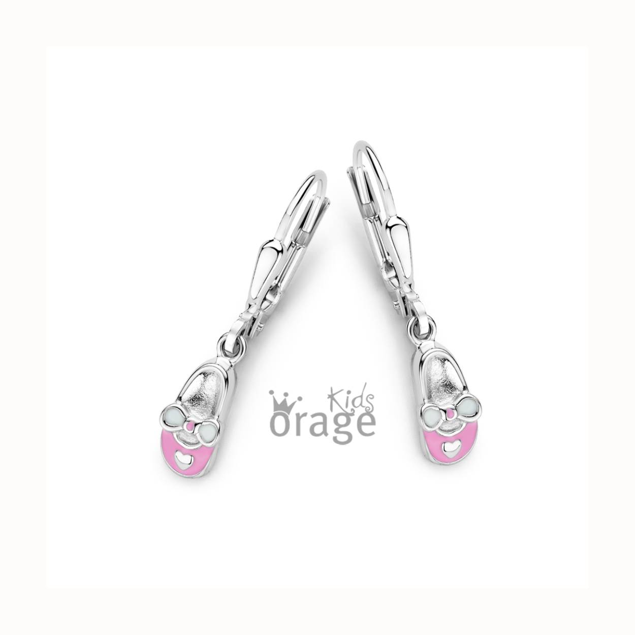 Orage Kids oorslingers zilver ballet