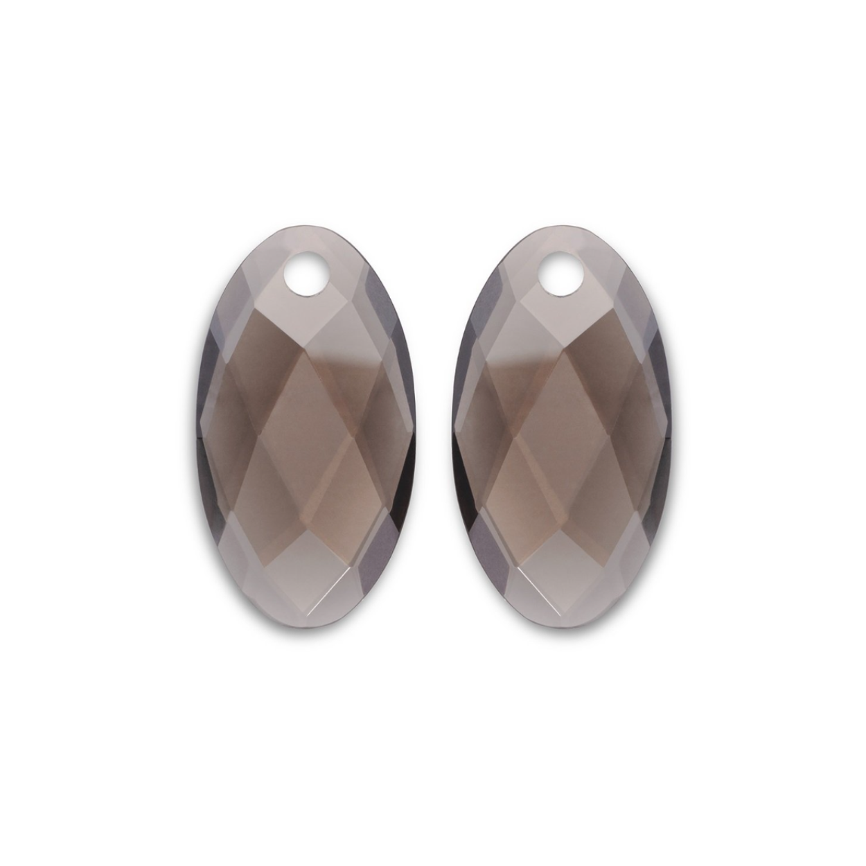 Earstones | Large Leaf - Smoky Quartz EAGEM23-FCLF-L