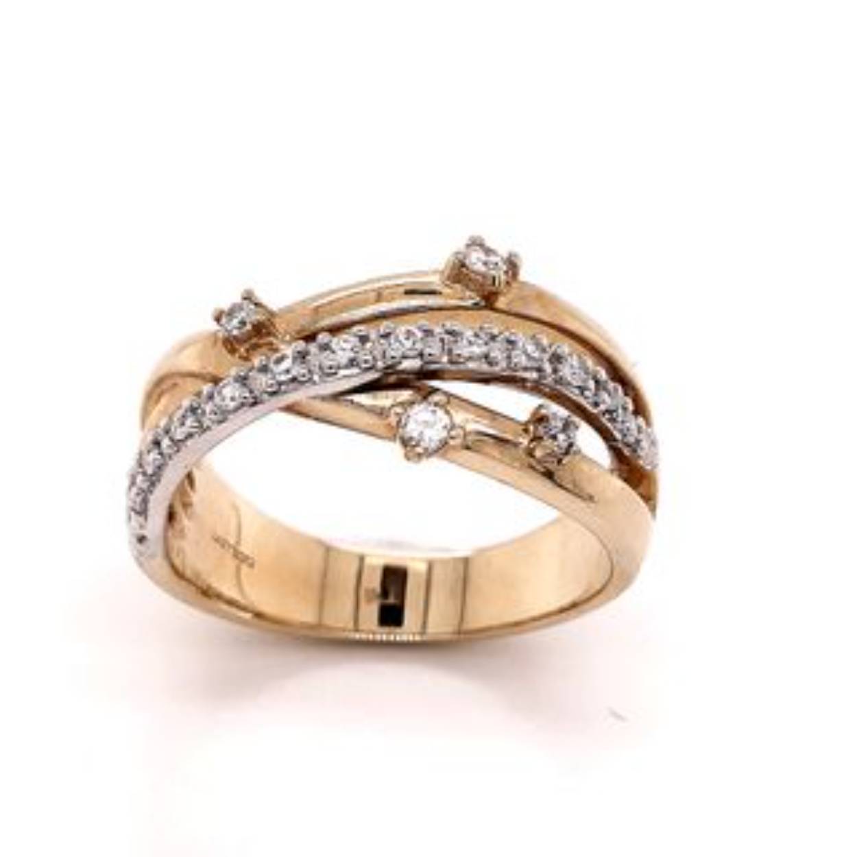 gouden ring met zirconia