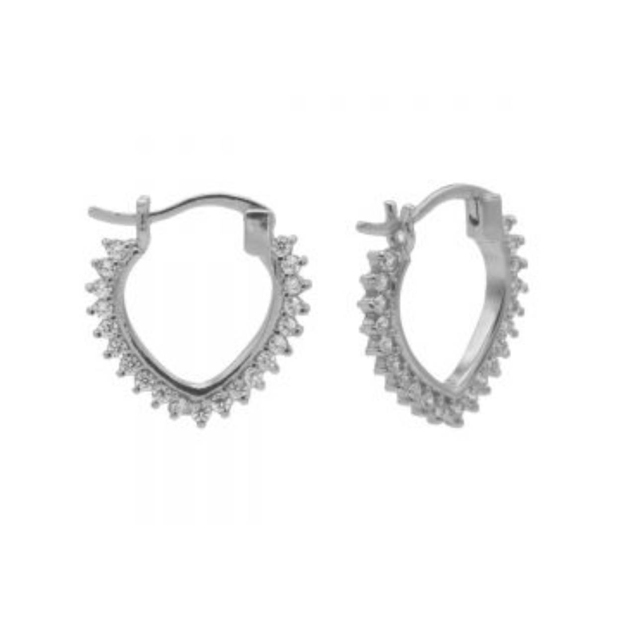 Karma Plain Hoops Zirconia V 19MM Silver