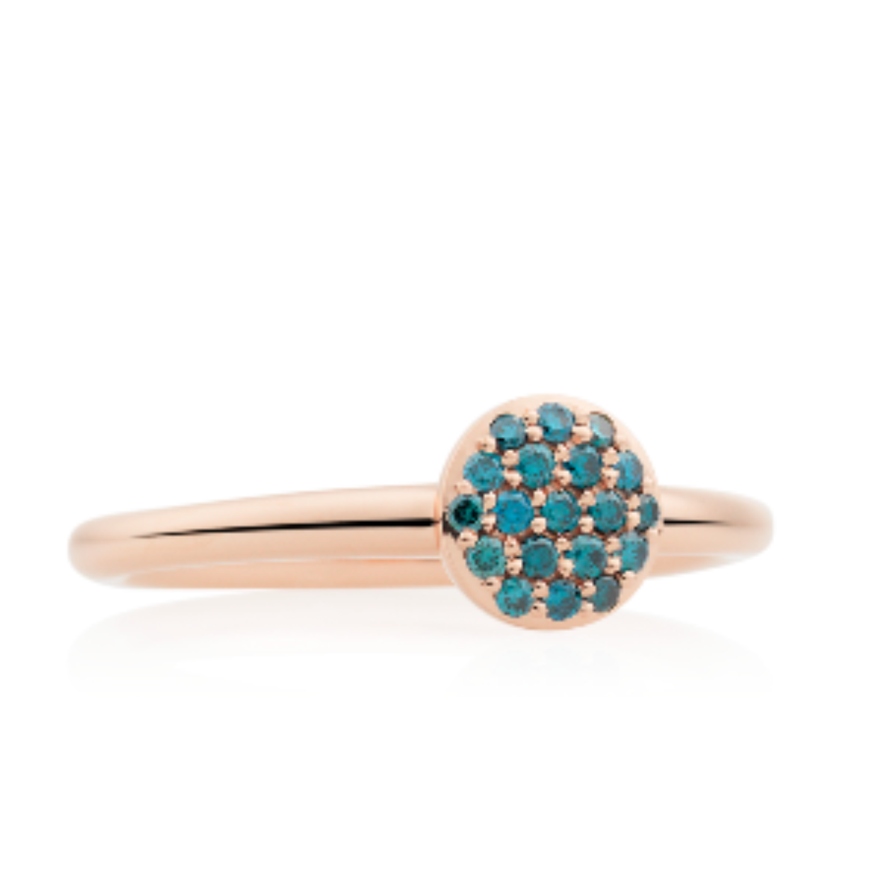 18 krt roségoud
Blauw diamant 19-015ct