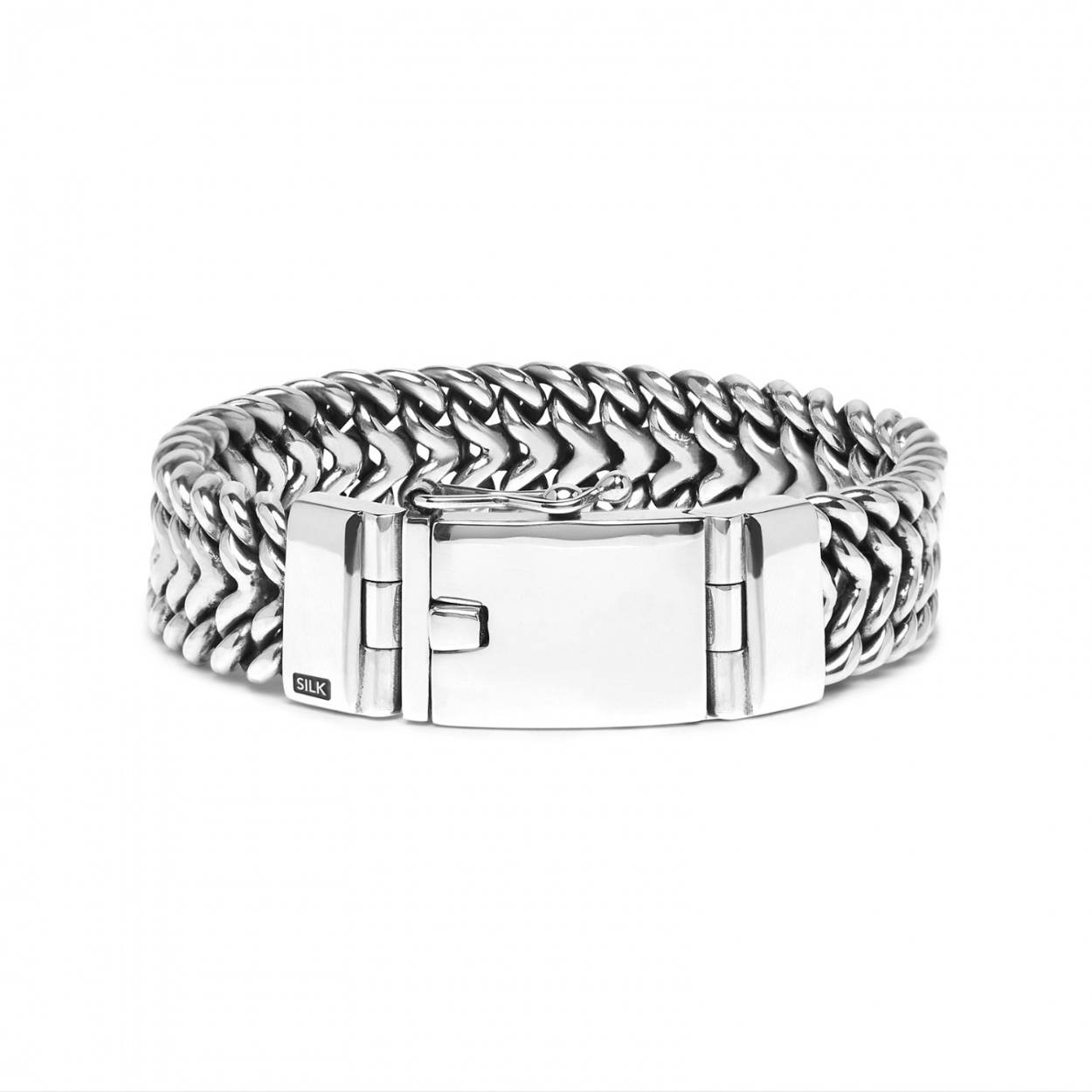 Silk zilveren armband model 643 / 21 cm / 17 mm
Eighty Eight collectie met mogelijkheid tot graveren in het slot