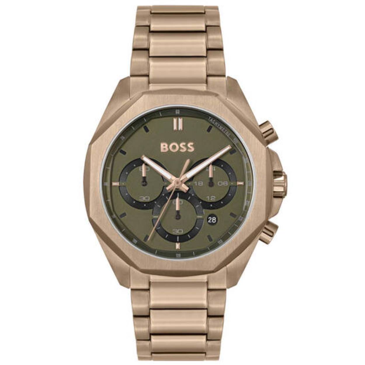 Dit  Boss horloge heeft een kast gemaakt van Roestvrijstaal met een diameter van 42.8 mm en is voorzien van een metalen band. In de kast bevindt zich een Seiko Instruments Inc. kwaliteitsuurwerk en is afgewerkt met Mineraalglas.

Het horloge is 5ATM.