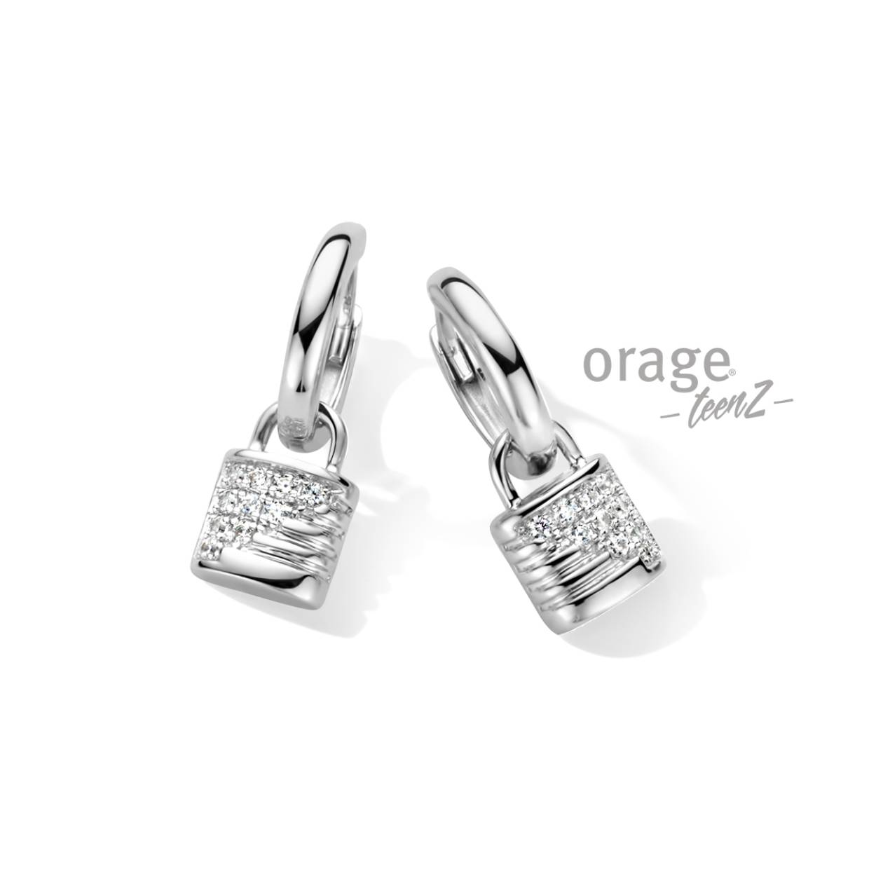 Orage Oorslingers zilver met slotjes