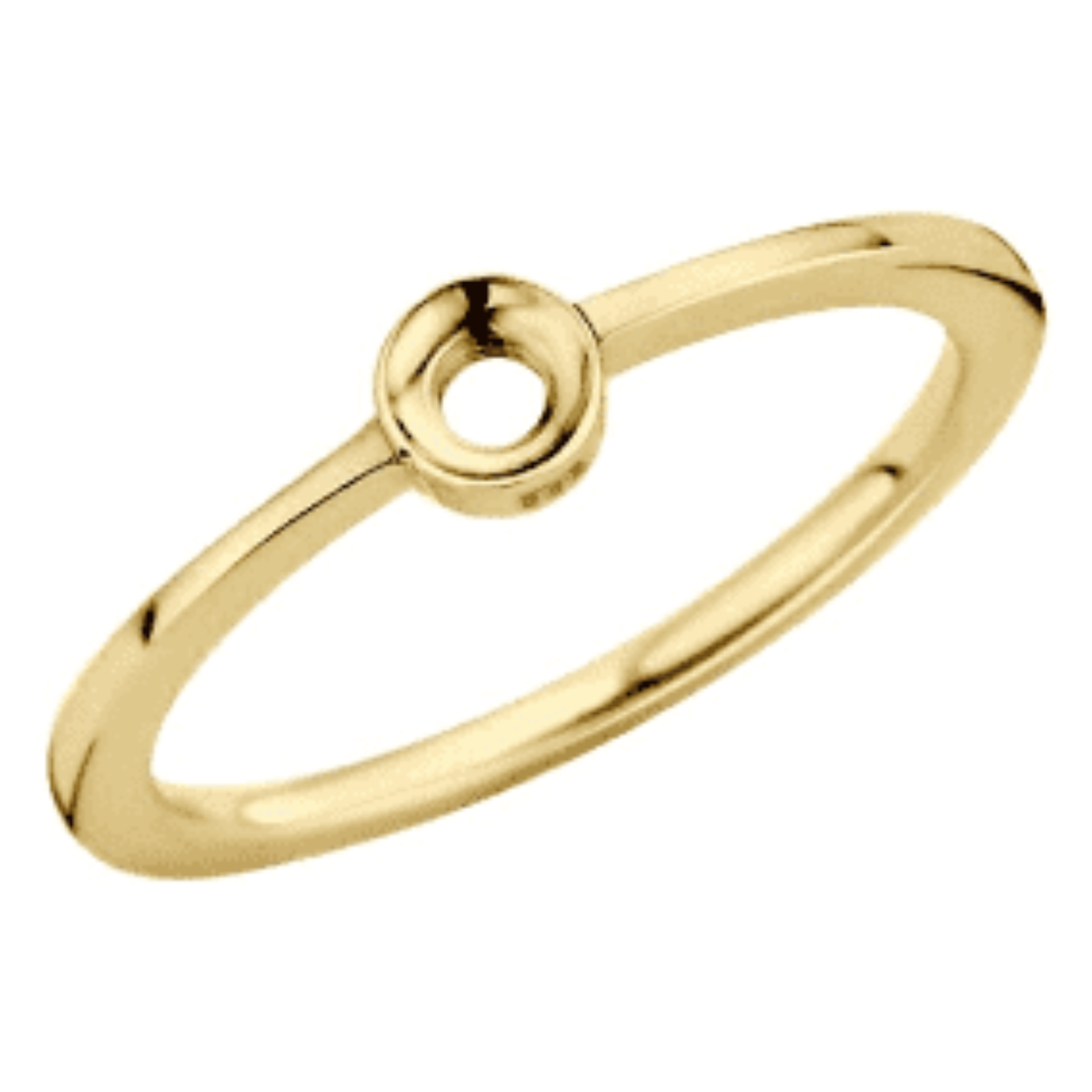 Melano twisted petite ring - goudkleurig - dames - maat 48