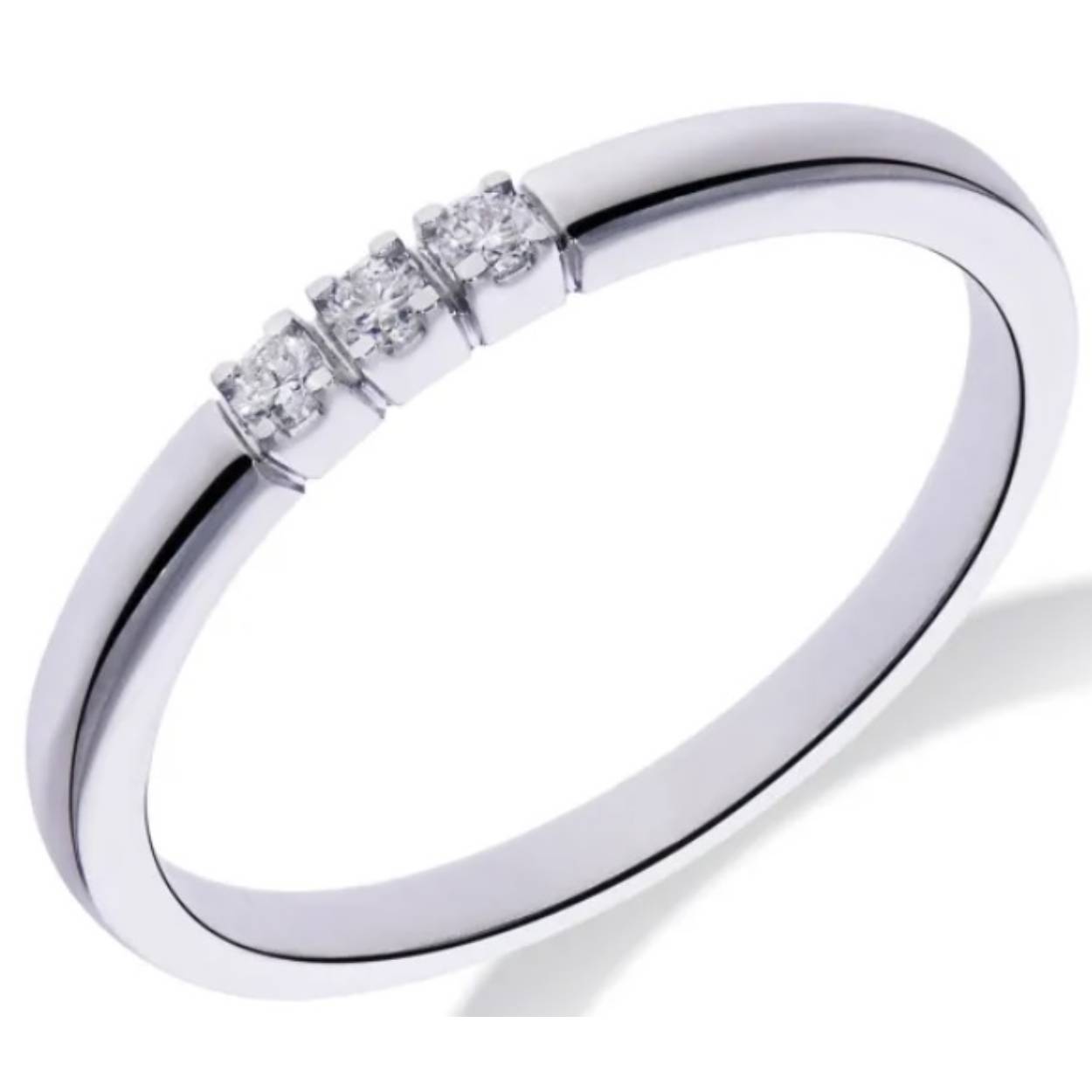 Pas Diamonds Memoire Ring 14krt Witgoud 0.06crt GGA2032-16,5