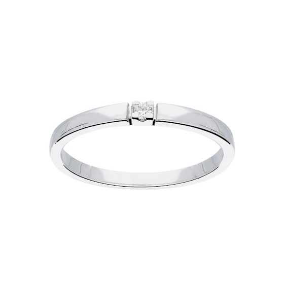 Facet witgoud solitair ring R1195002MWA 0.03 crt H-SI