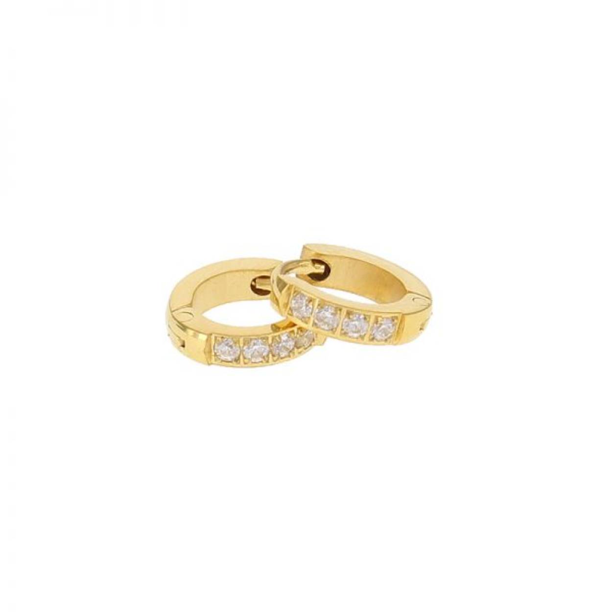 Kalli Creolen 1922 2x6mm Zirkonia - Goldplated