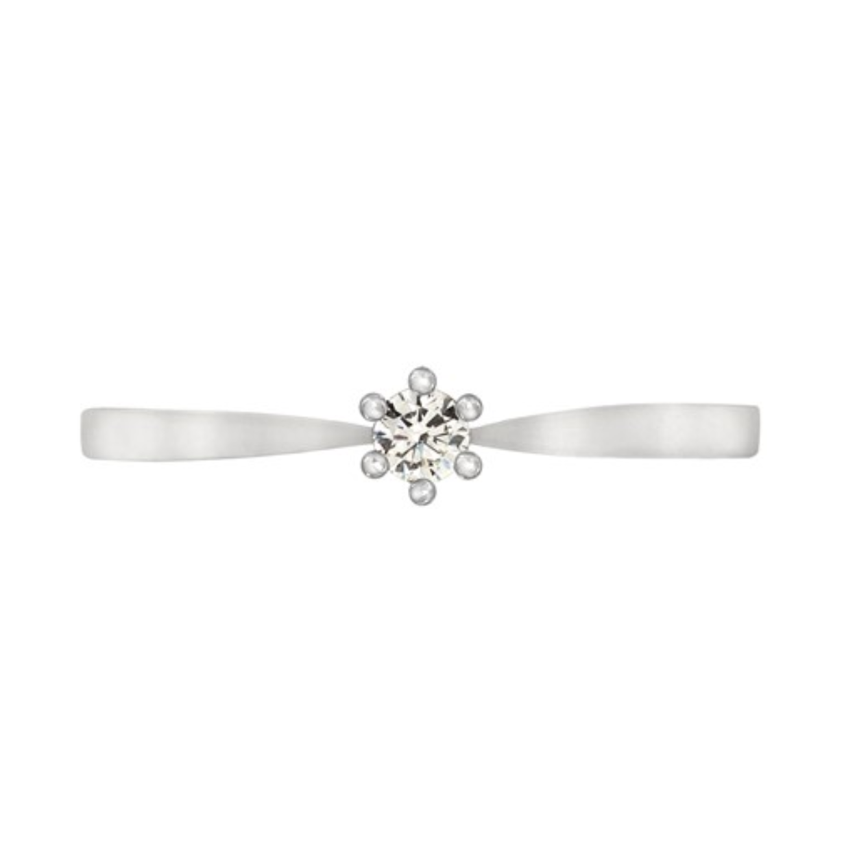 Dit product, Solitairring Aller Spanninga 12110-1x007, modelnummer ALS-12110-1X007, is een elegante ring van witgoud met een briljant geslepen diamant van 0.07 karaat (SI1, H). Perfect voor speciale gelegenheden of als verlovingsring. Draag deze schitterende ring solo of combineer met andere sieraden voor een tijdloze, verfijnde look. Ringmaat: 55.