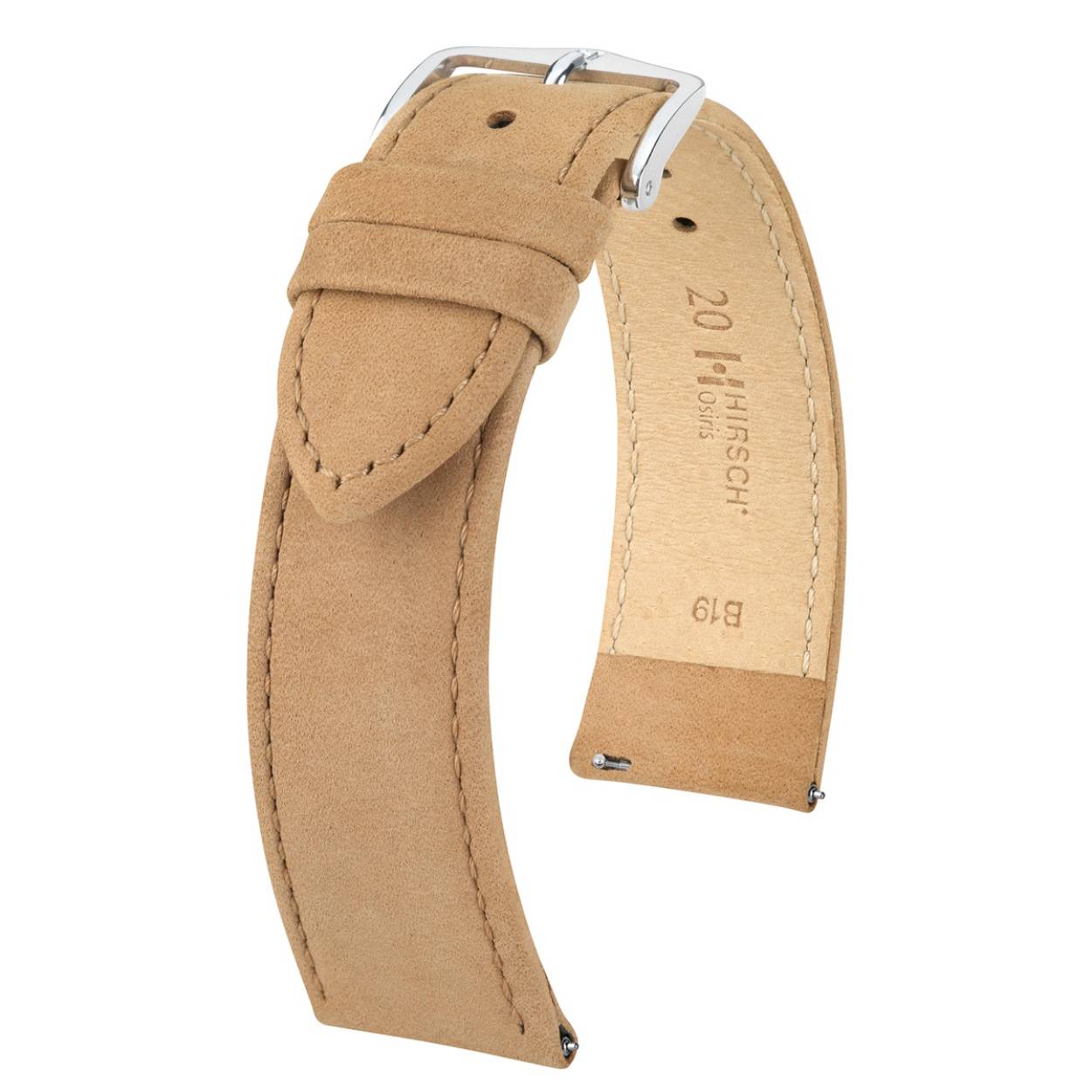 Hirsch Horlogeband Osiris L 18mm Beige 03433090-2-18