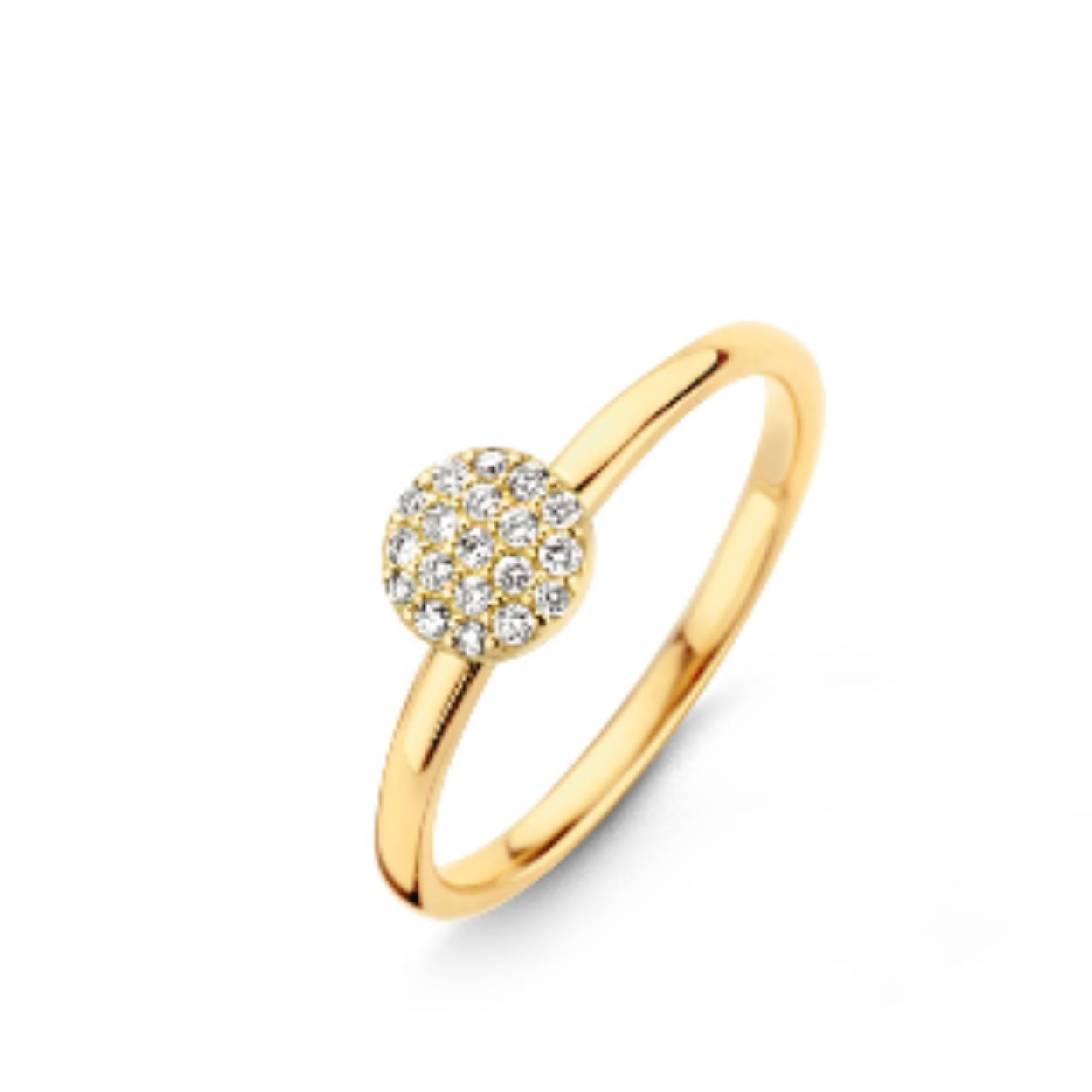 Ring one more Au750 Gezet met 19 Diamant(en) briljant slijpsel 0.280 ct Vs F-G