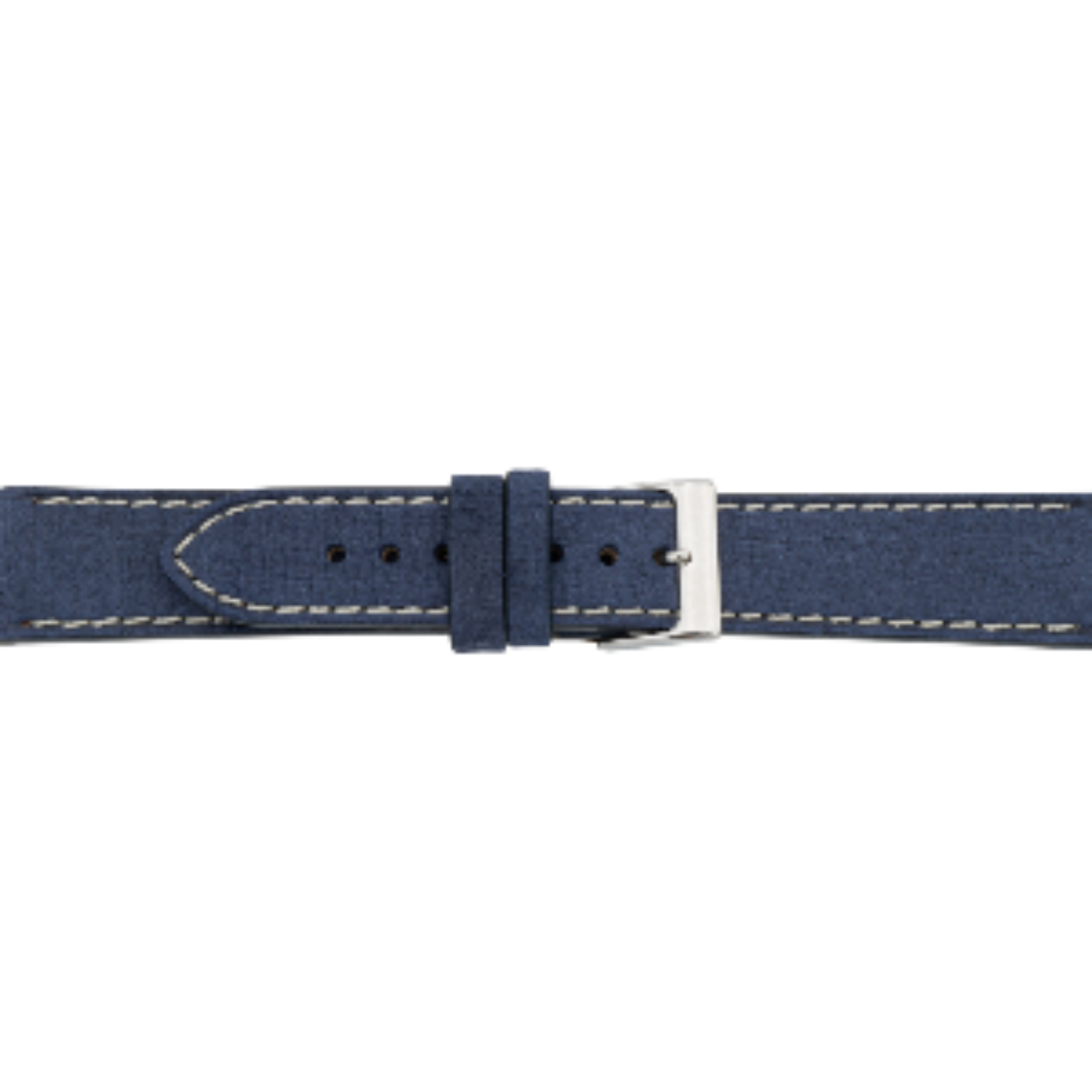 leren horlogeband donkerblauw geslepen structuur