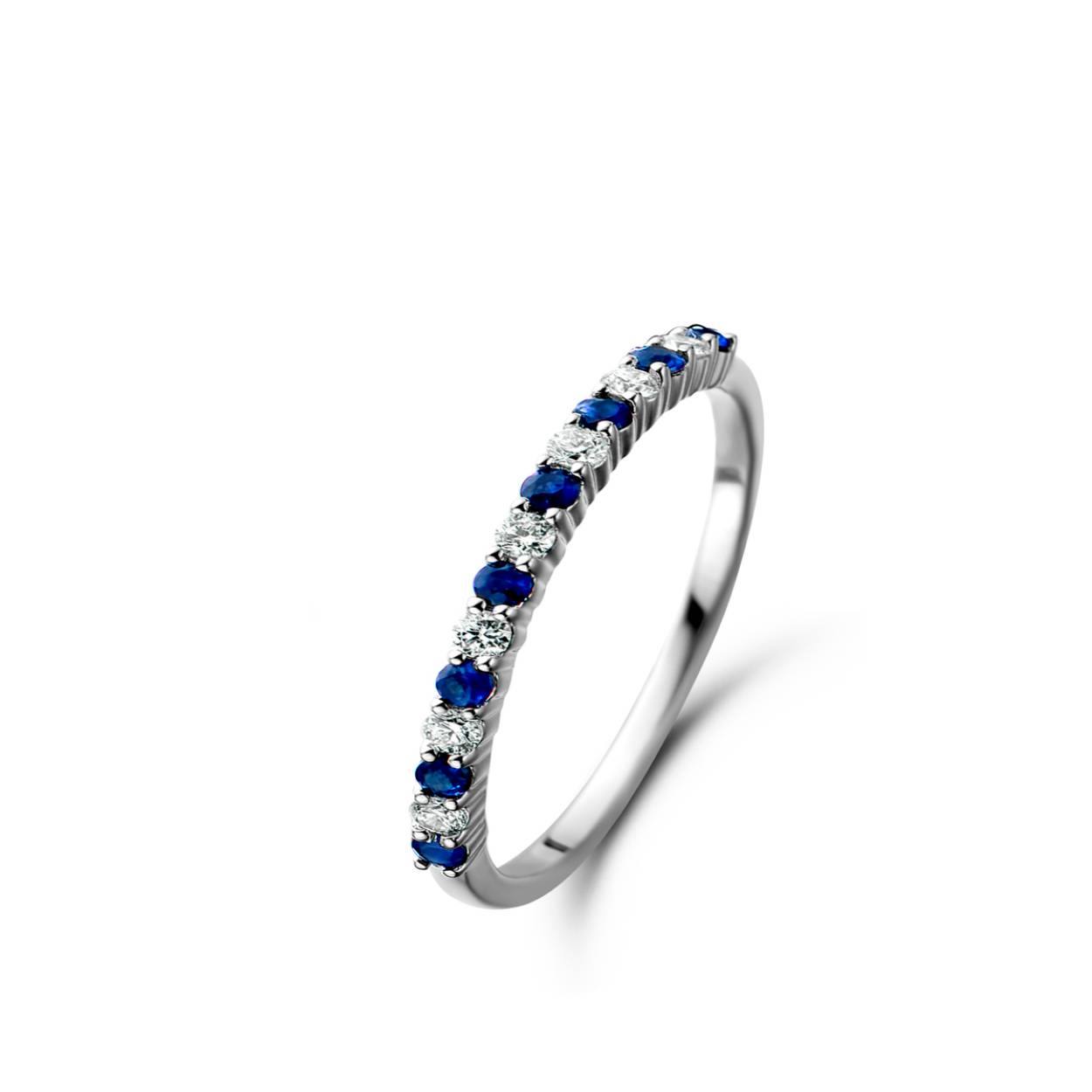 Naiomy Gold Ring wit goud 18k briljant saffier