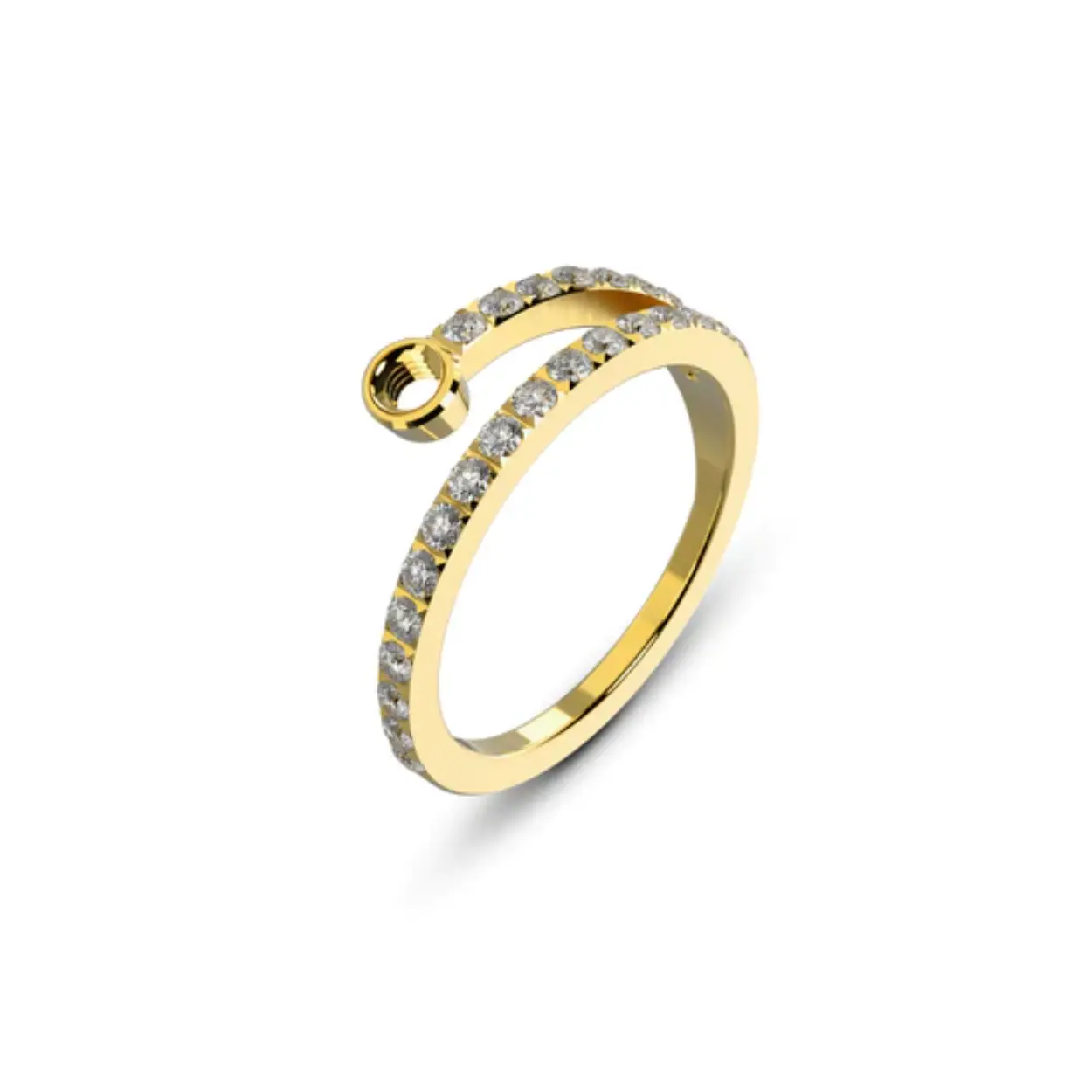 Melano twisted ring Tamina CZ, goudkleurig TR31GDCZ054
