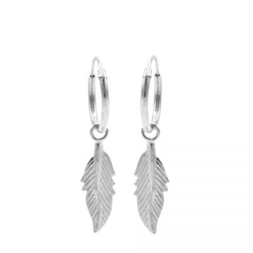 Hoops Symbols Feather II Silver