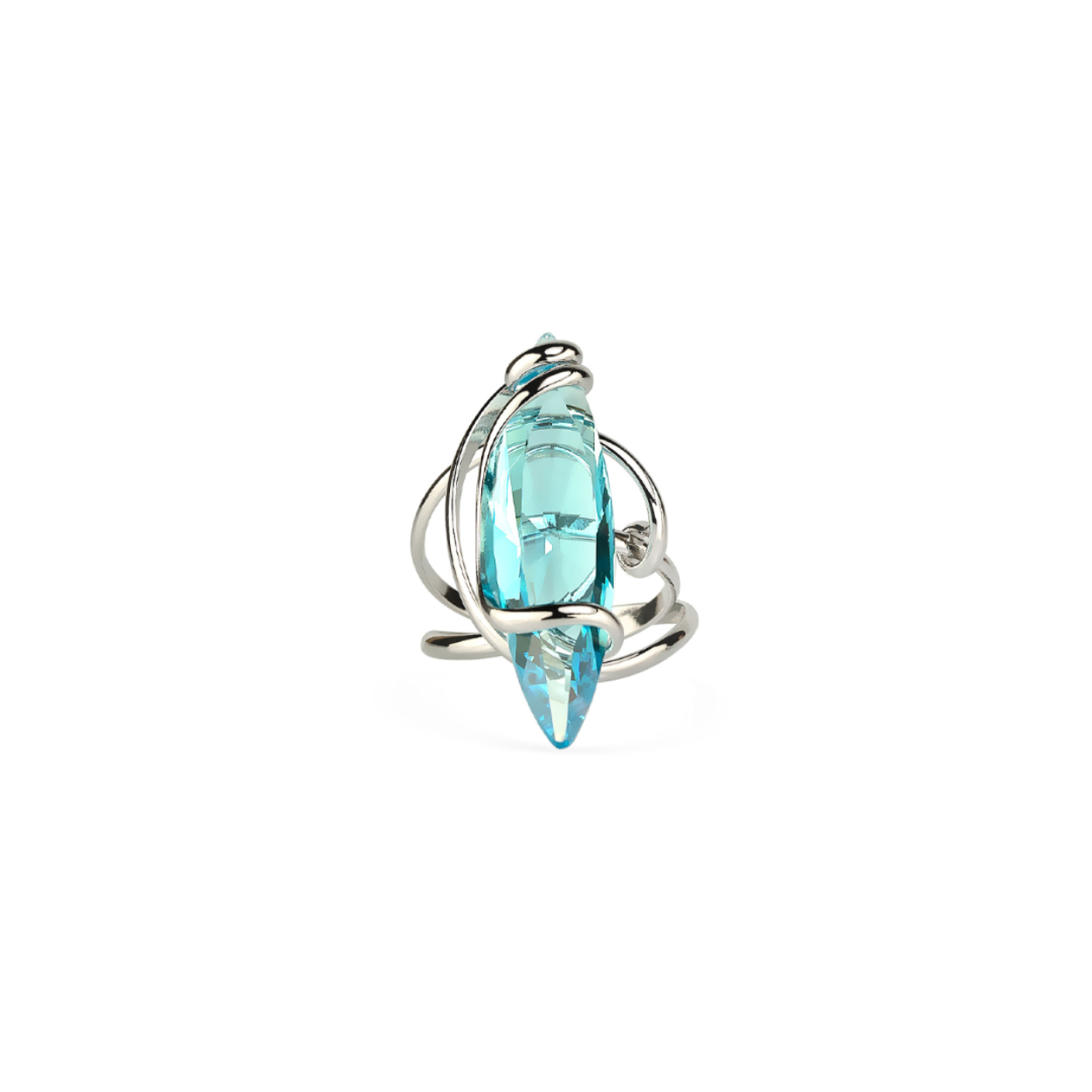 Een in maat Verstelbare ring van de ontwerper Andrea Marazzini

De sieraden van Andrea Marazzini worden ontworpen en handgemaakt in Italië. Het collier is gemaakt van wit gerhodineerd metaal in combinatie met een donker blauwe kristal van hoge kwaliteit. Het materiaal is hypoallergeen en nikkelvrij. Ieder Andrea Marazzini sieraad is uniek en een schoonheid voor het oog. 