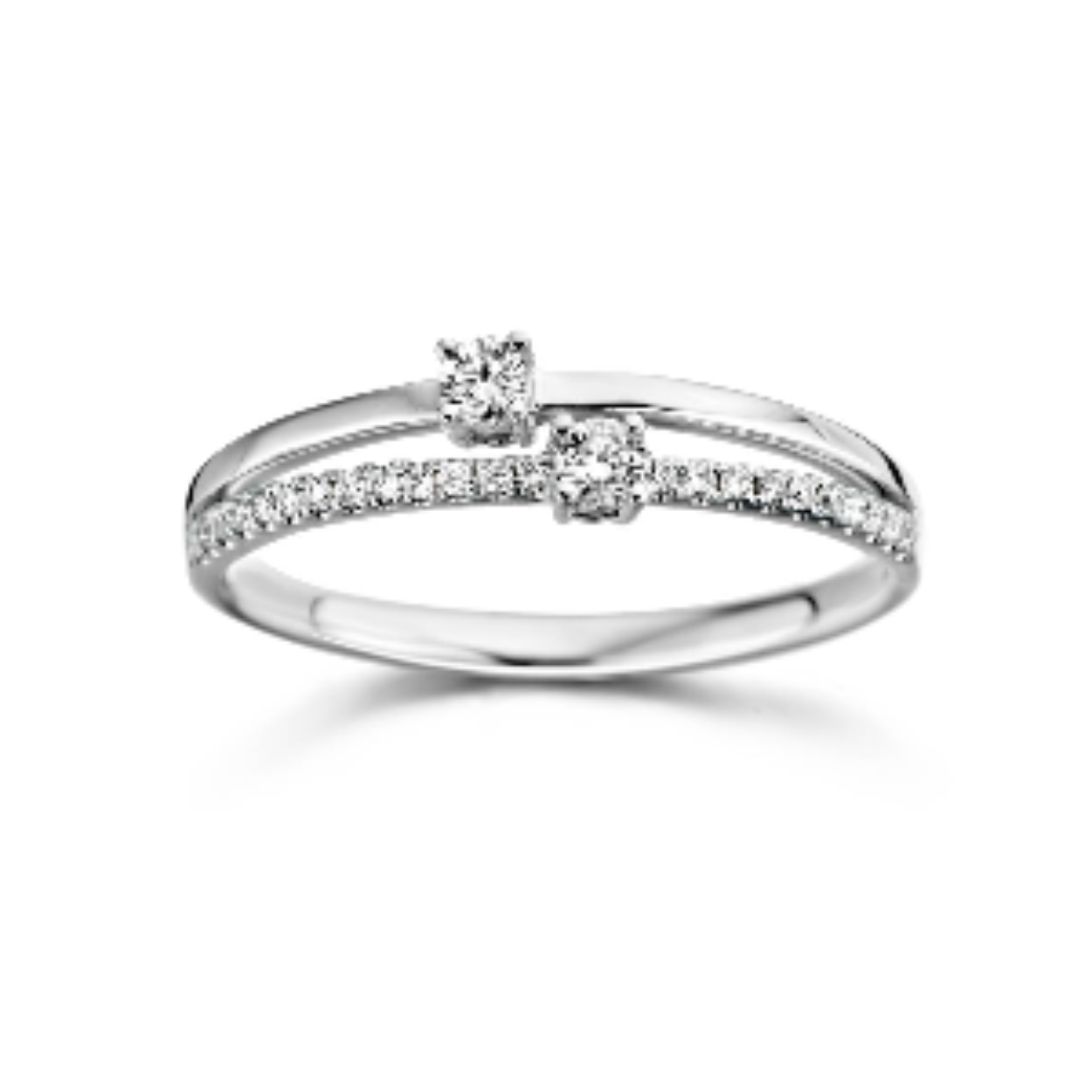Ring wit goud met diamant 0.20ct