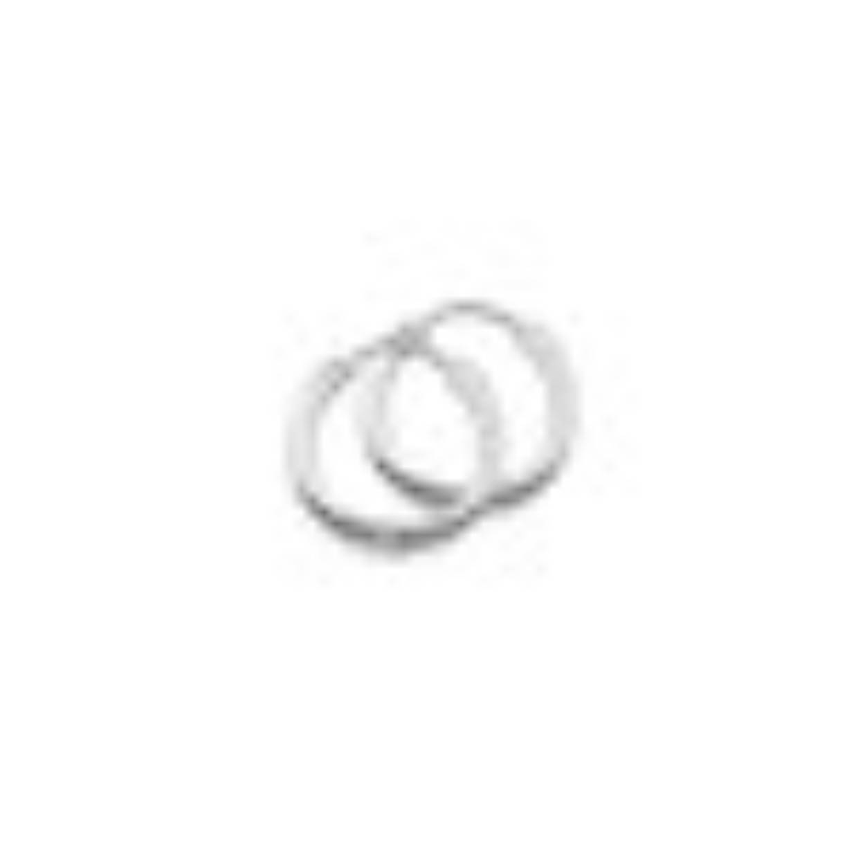 14k witgouden klapcreool