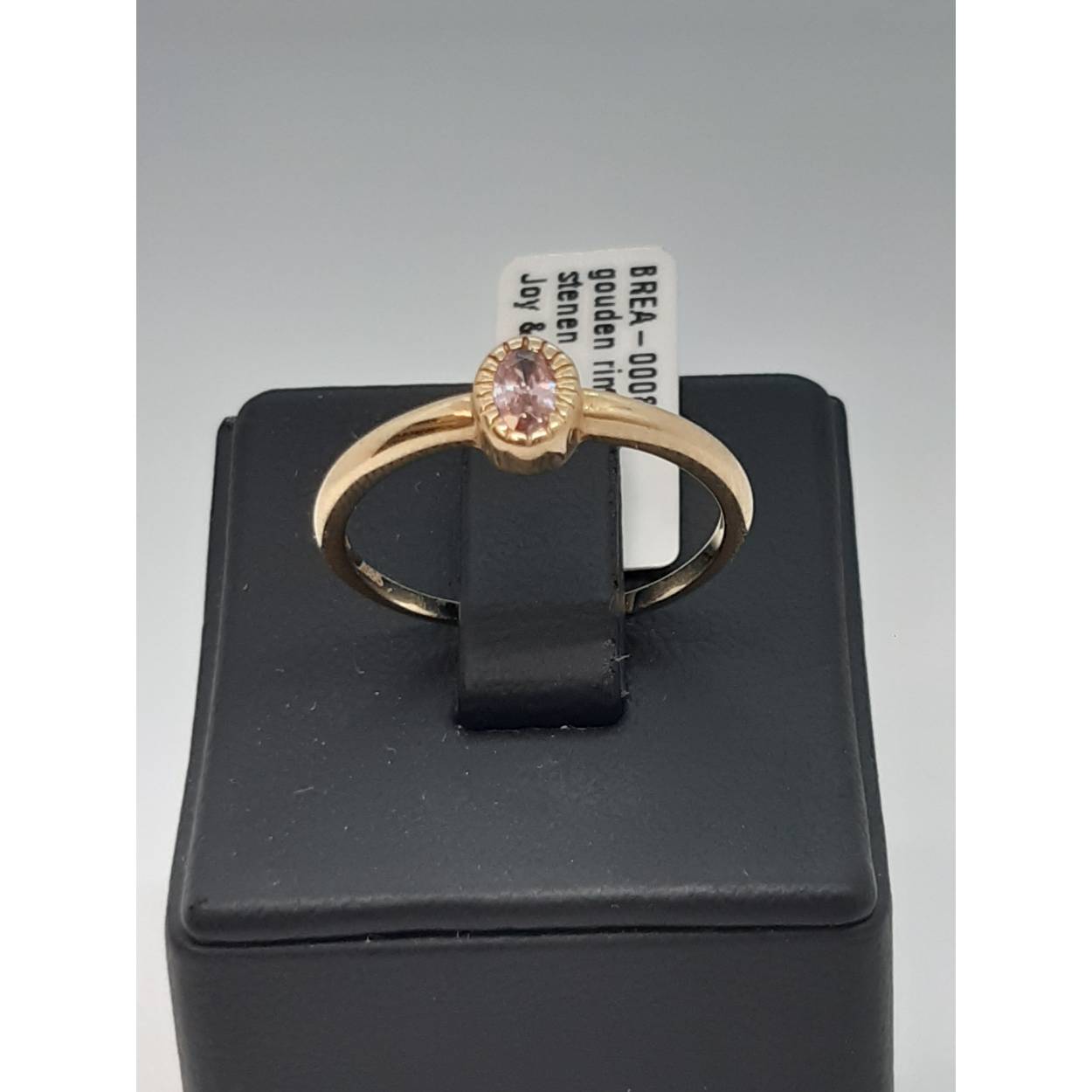 gouden ring 14kt met stenen