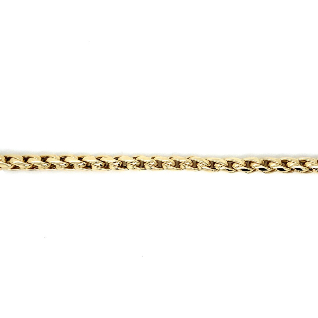37386789119G 14k geelgoud gevlochten zopf armband 19 cm lengte