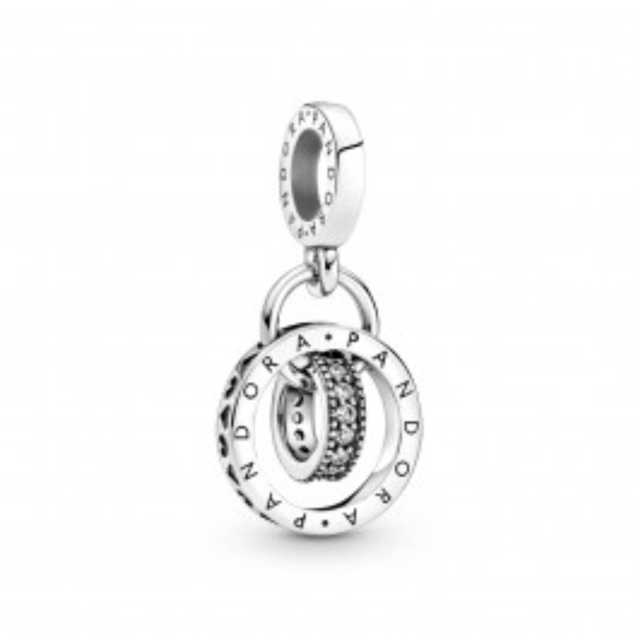 Pandora logo dangle zirc.