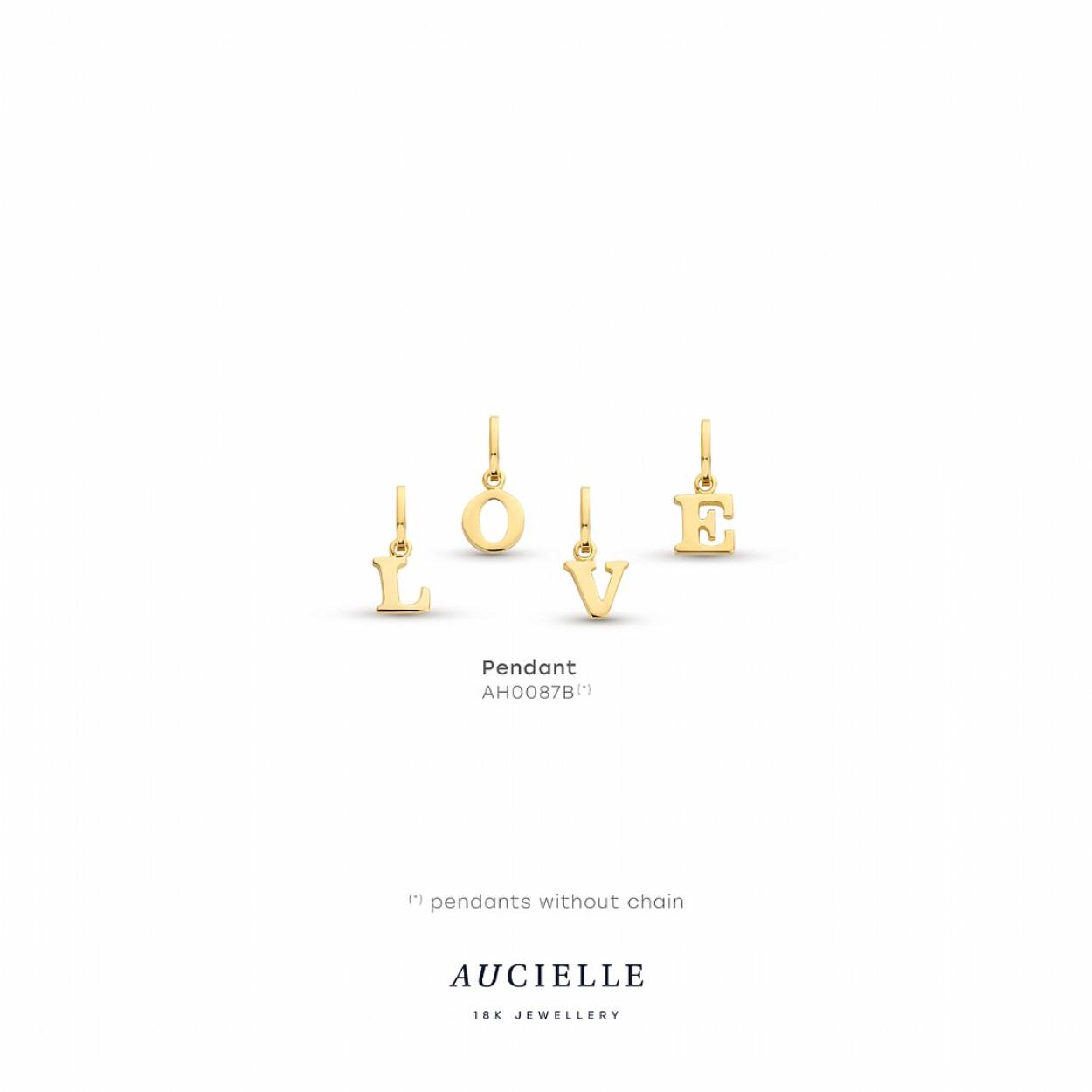 LETTER L in 18KT Goud