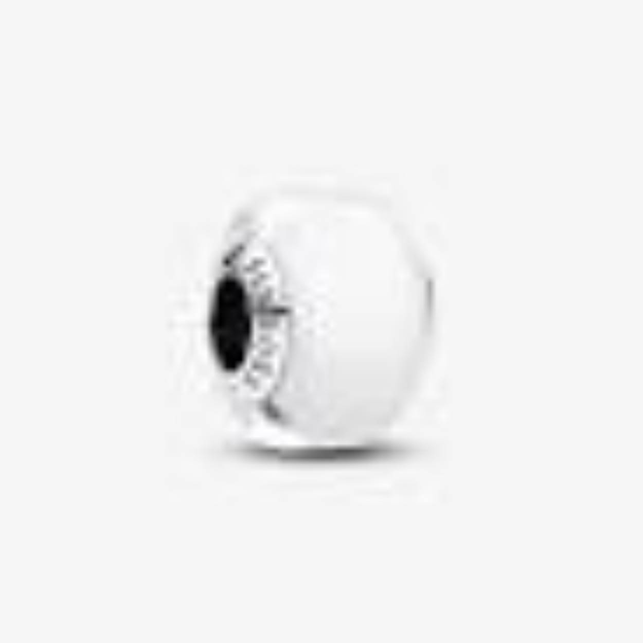Sterling Zilver bedel met wit Murano -glas