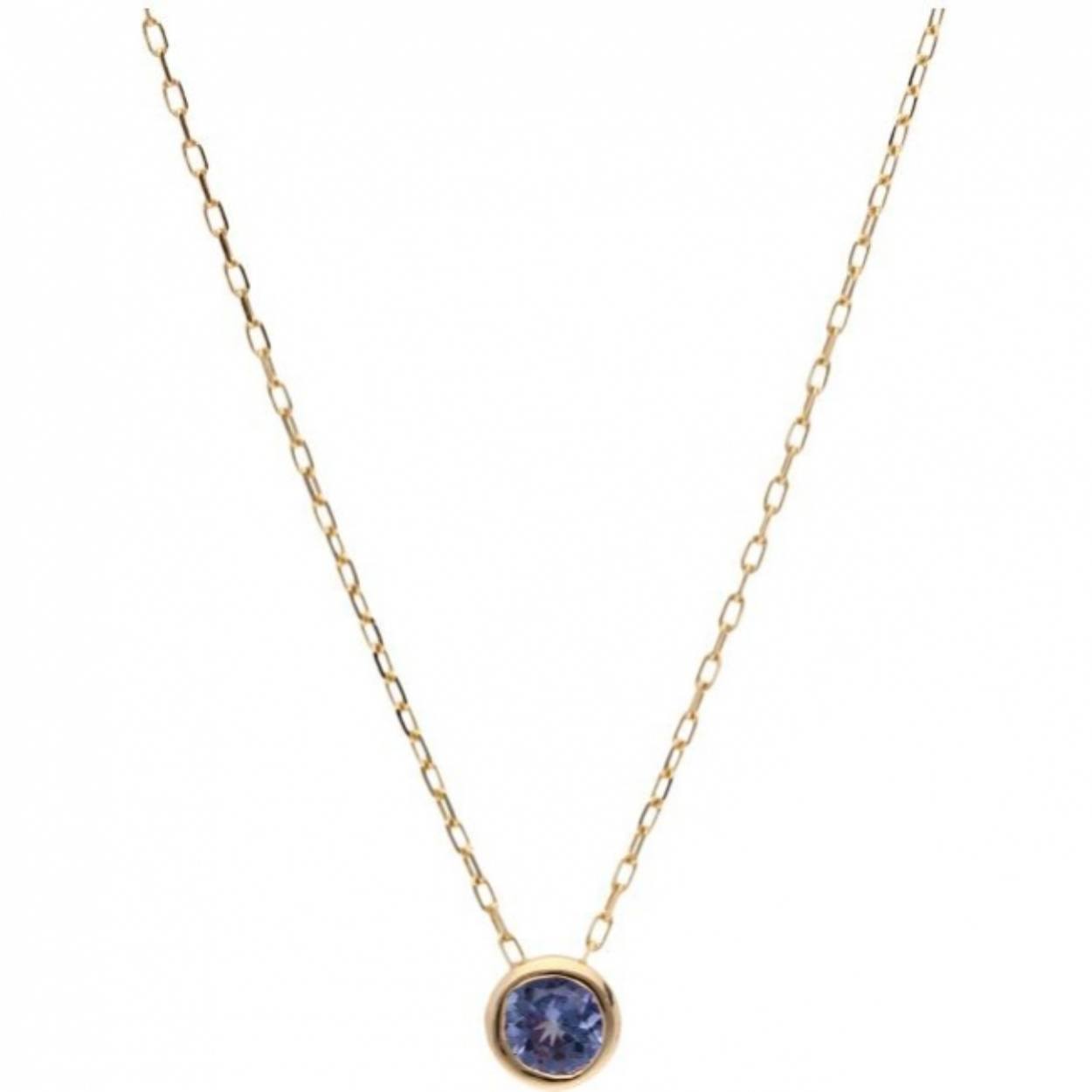 Deze Swing Jewels C-K14-W1327-TZ 14k gouden geboortesteen ketting met tanzaniet voor de maand december heeft de blauwe tanzaniet als geboortesteen. Tanzaniet staat volgens sommigen bekend om zijn spirituele werking; het zou kunnen helpen jezelf te beschermen tegen negatieve energie. Leuk om cadeau te geven met bijvoorbeeld de geboortesteen van haar geliefde of kindje. Deze ketting kan makkelijk gecombineerd worden met andere kettingen. 