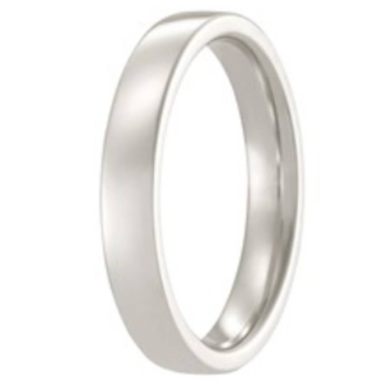 14 krt witgouden ring van 4mm breed en 2.2mm dik