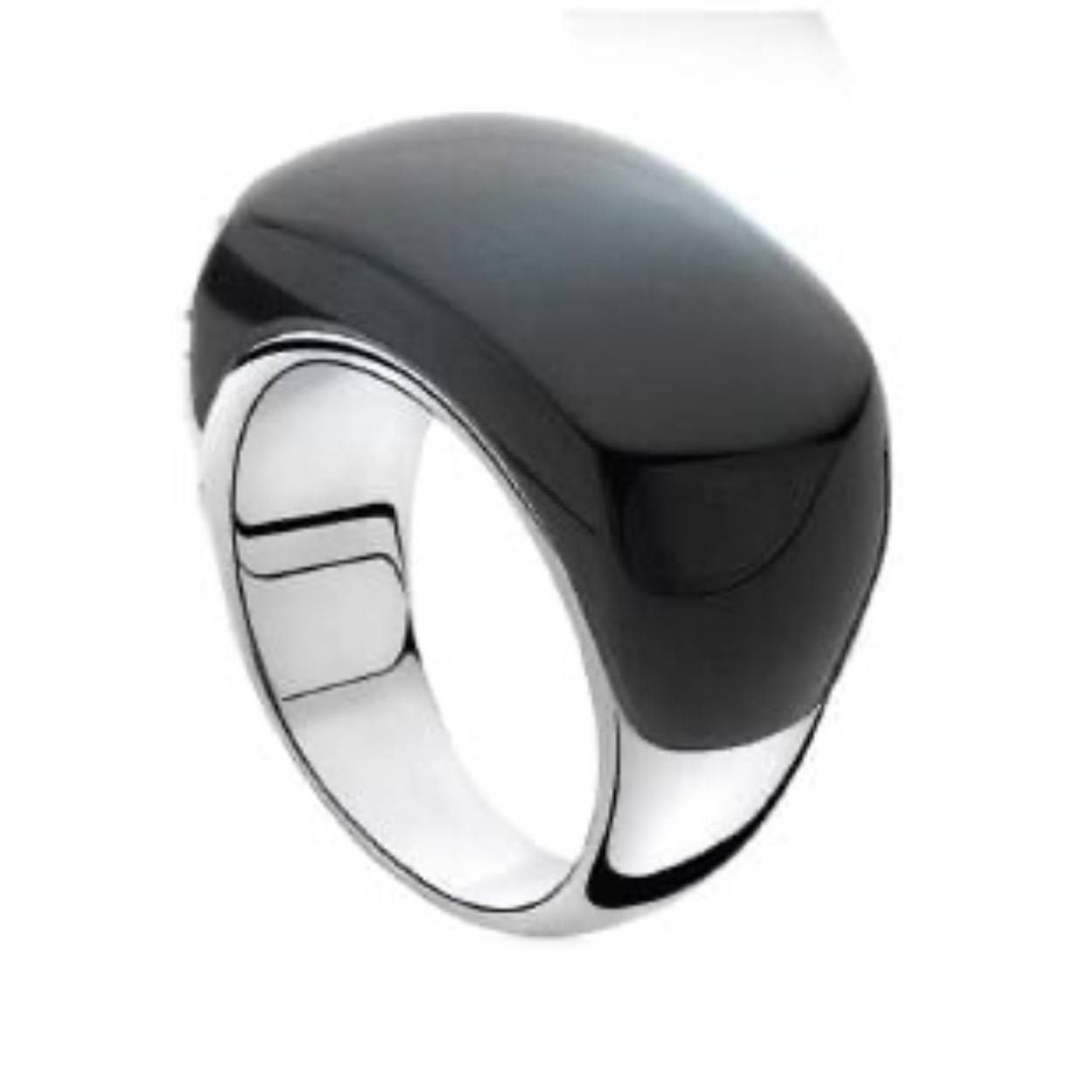 Zinzi Ring zilver met zwart