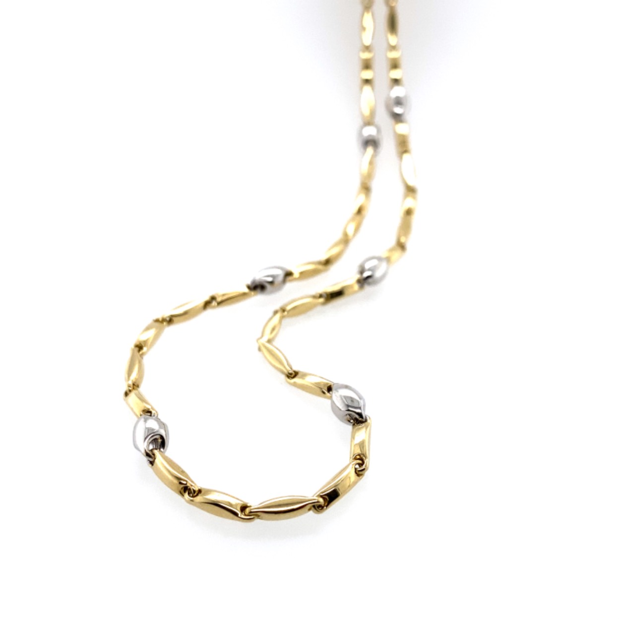 Monzario 14 krt bico. collier 45cm